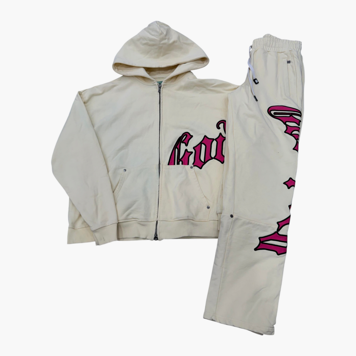 Godspeed OG Logo Cream & Pink Sweatsuit