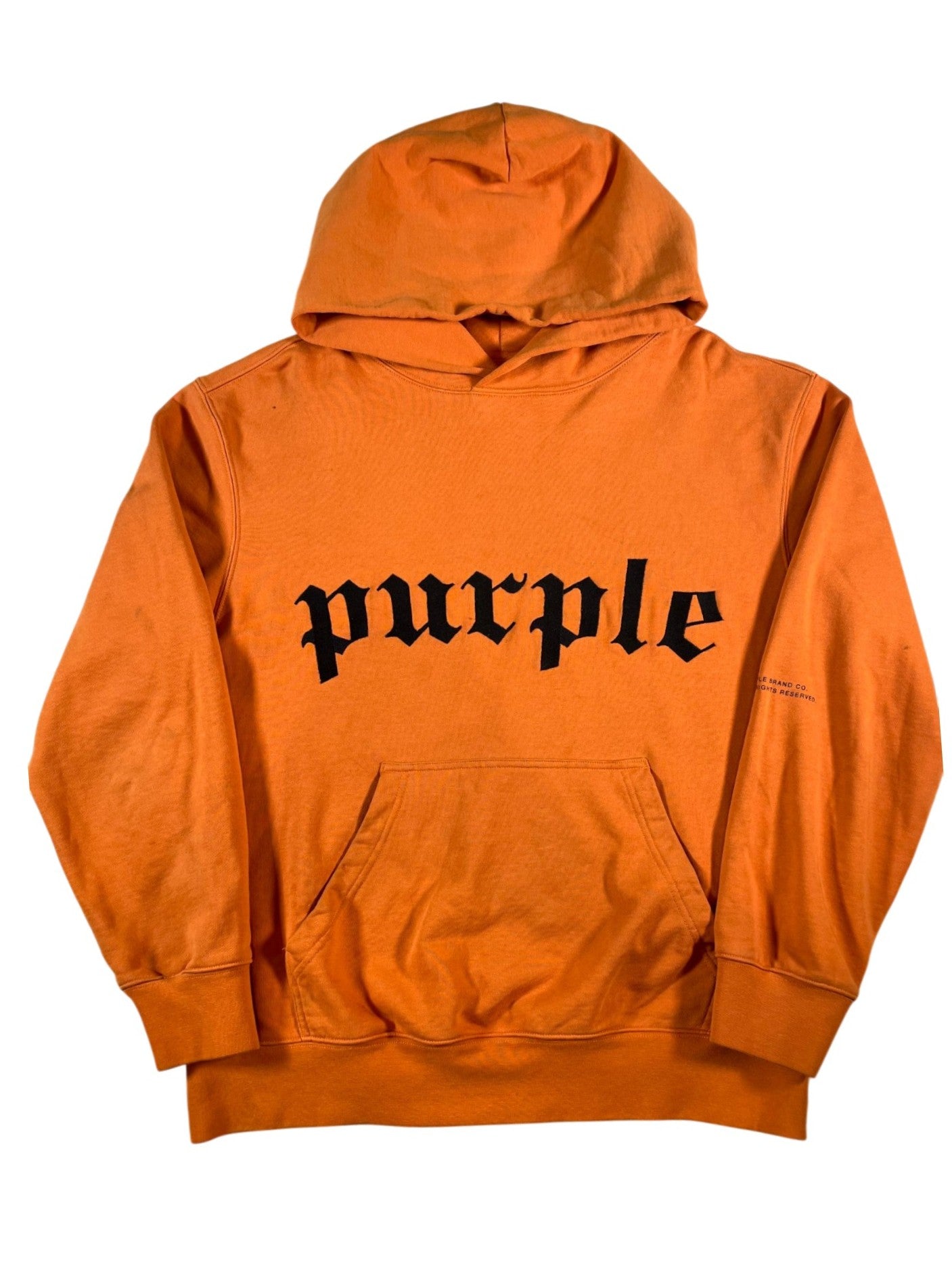 Purple Brand "Old English" Orange & Black Hoodie