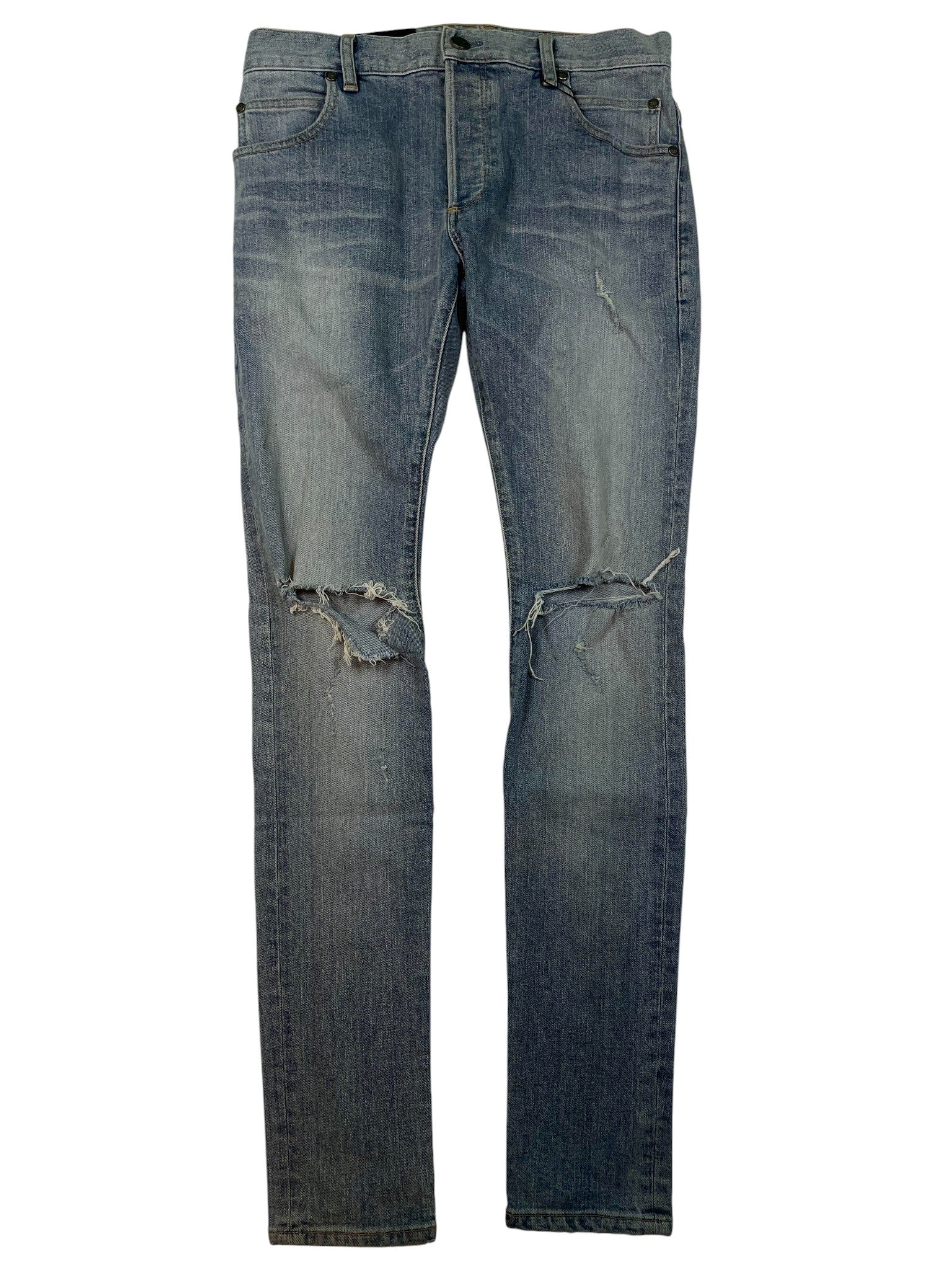 Balmain Light Wash Pocket Logo Jeans