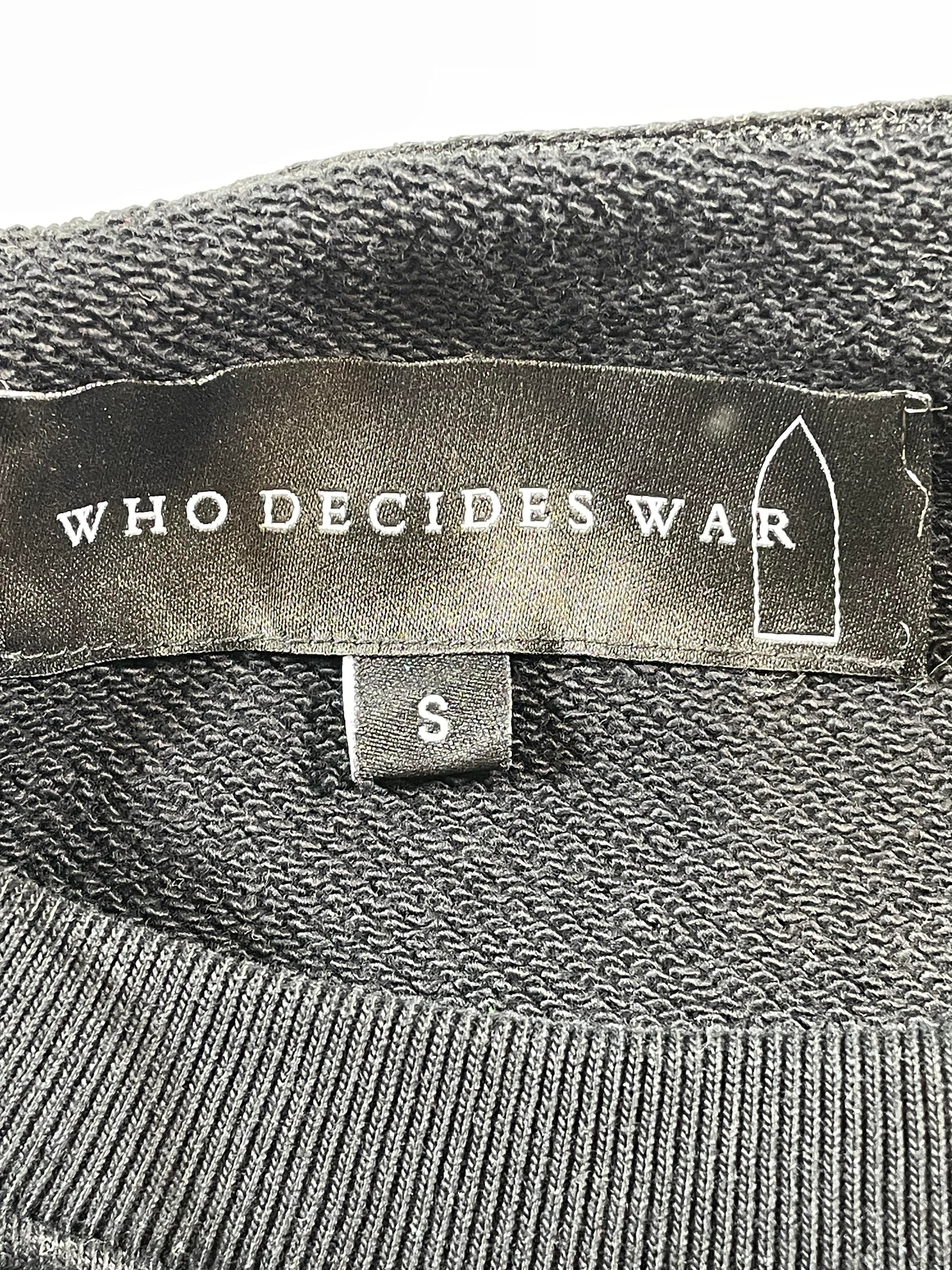 Who Decides War Stained Glass Heart Endearment Black Crewneck