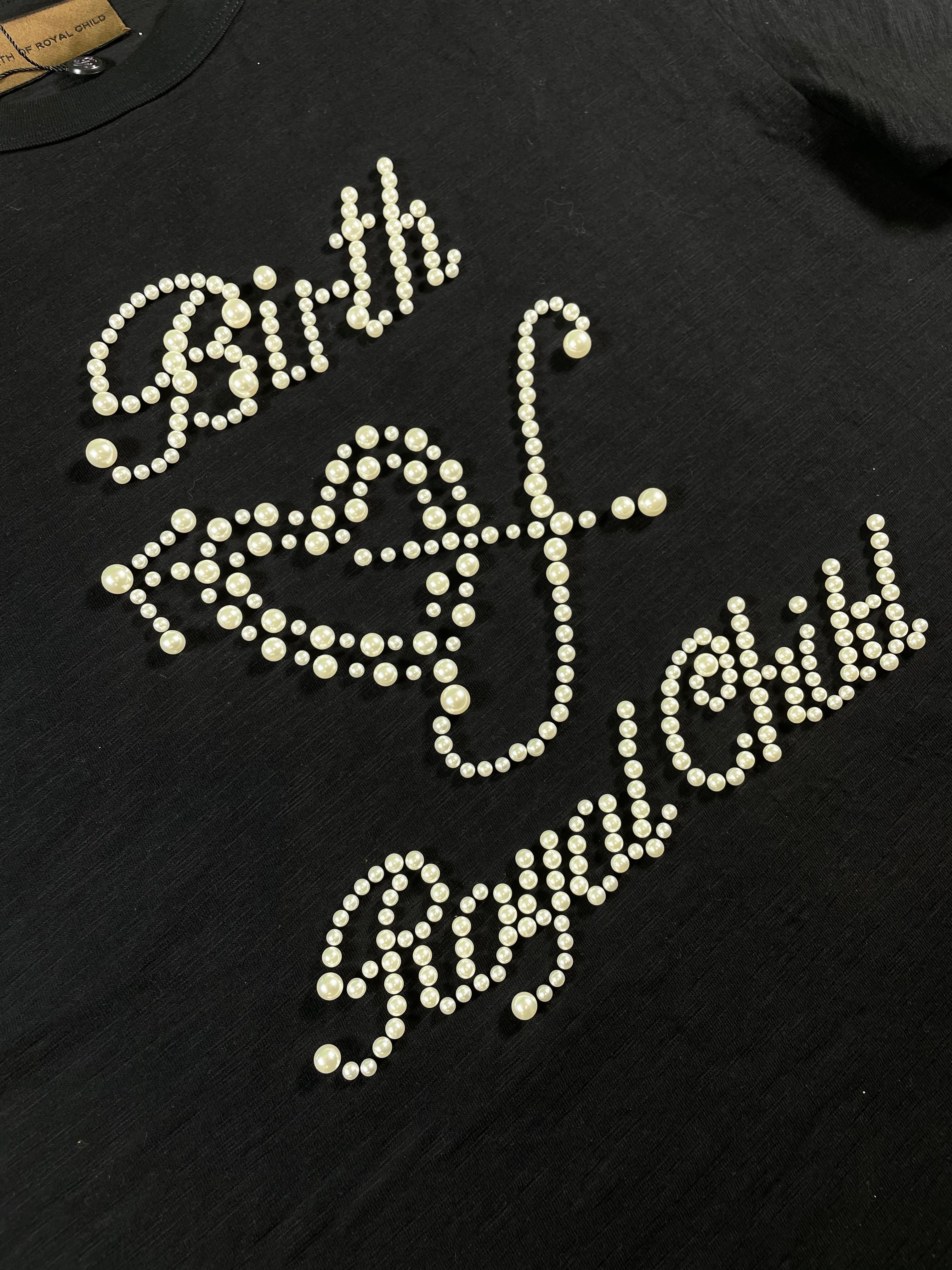 Birth Of A Royal Child Peral Black Tee