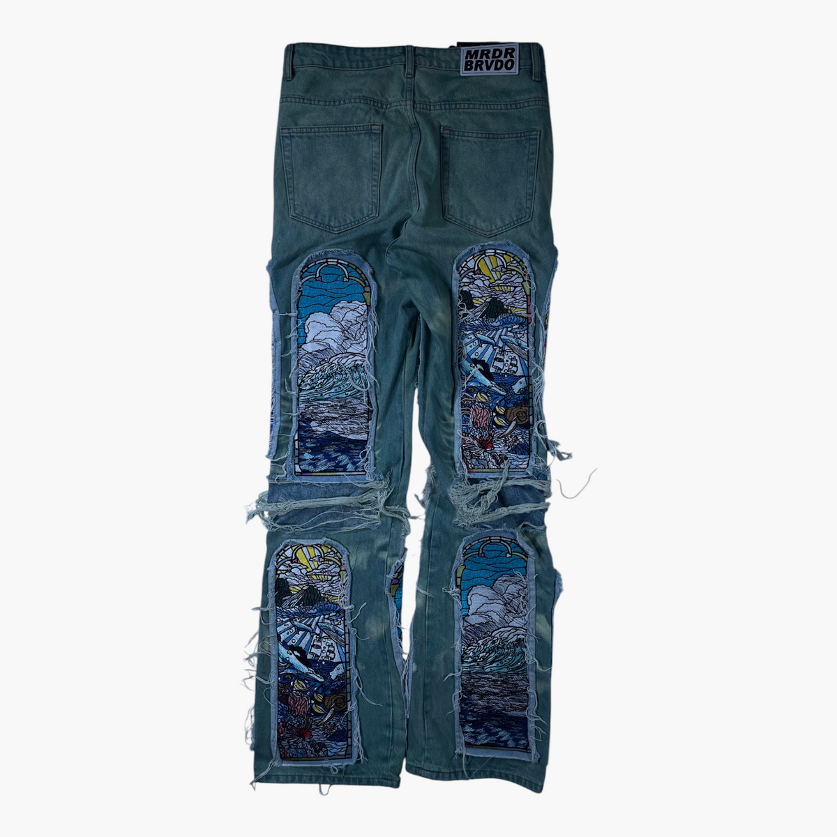 Who Decides War Waves Patch Jeans