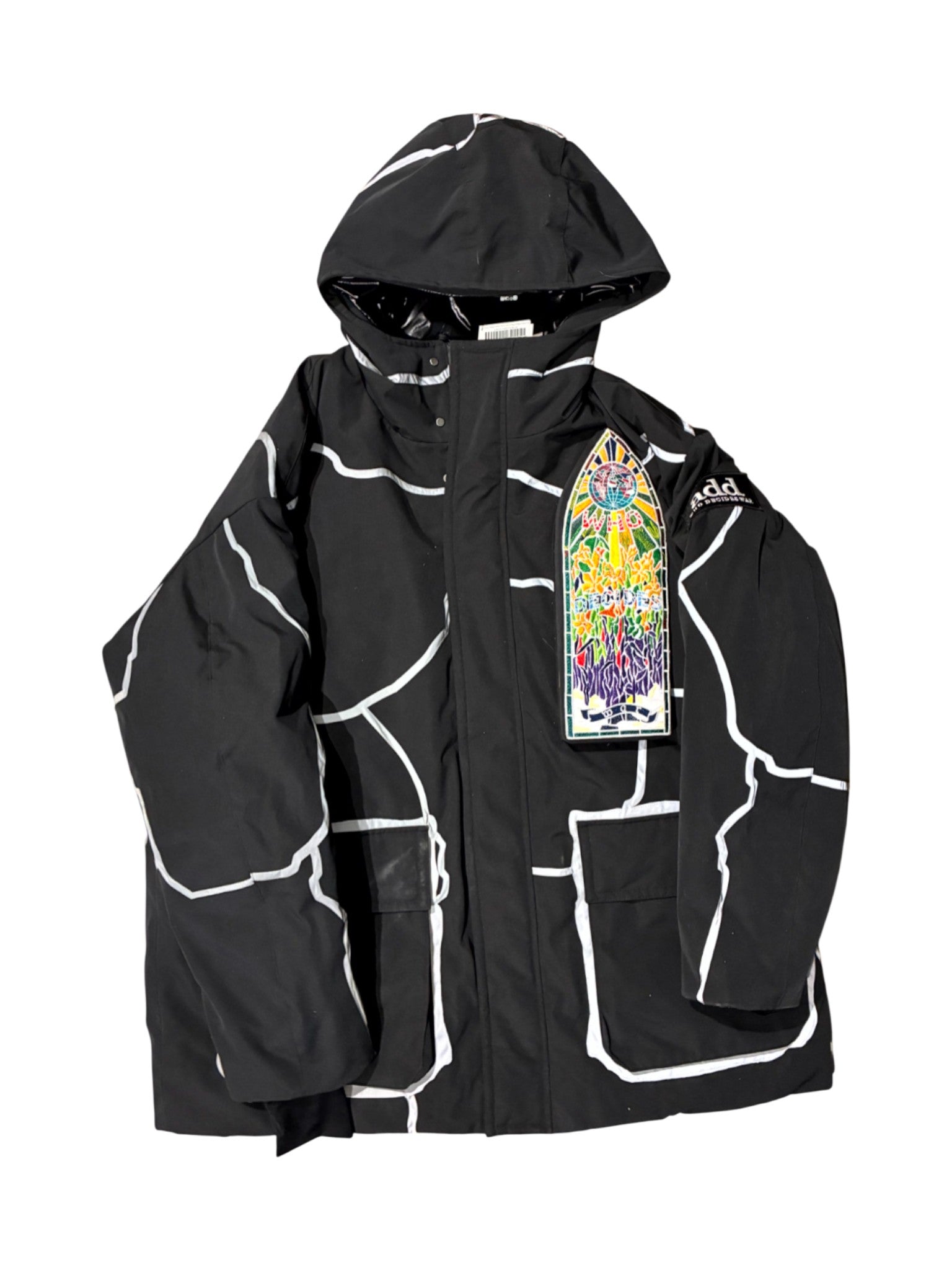 WDW Stained Glass Patch Down Black Jacket