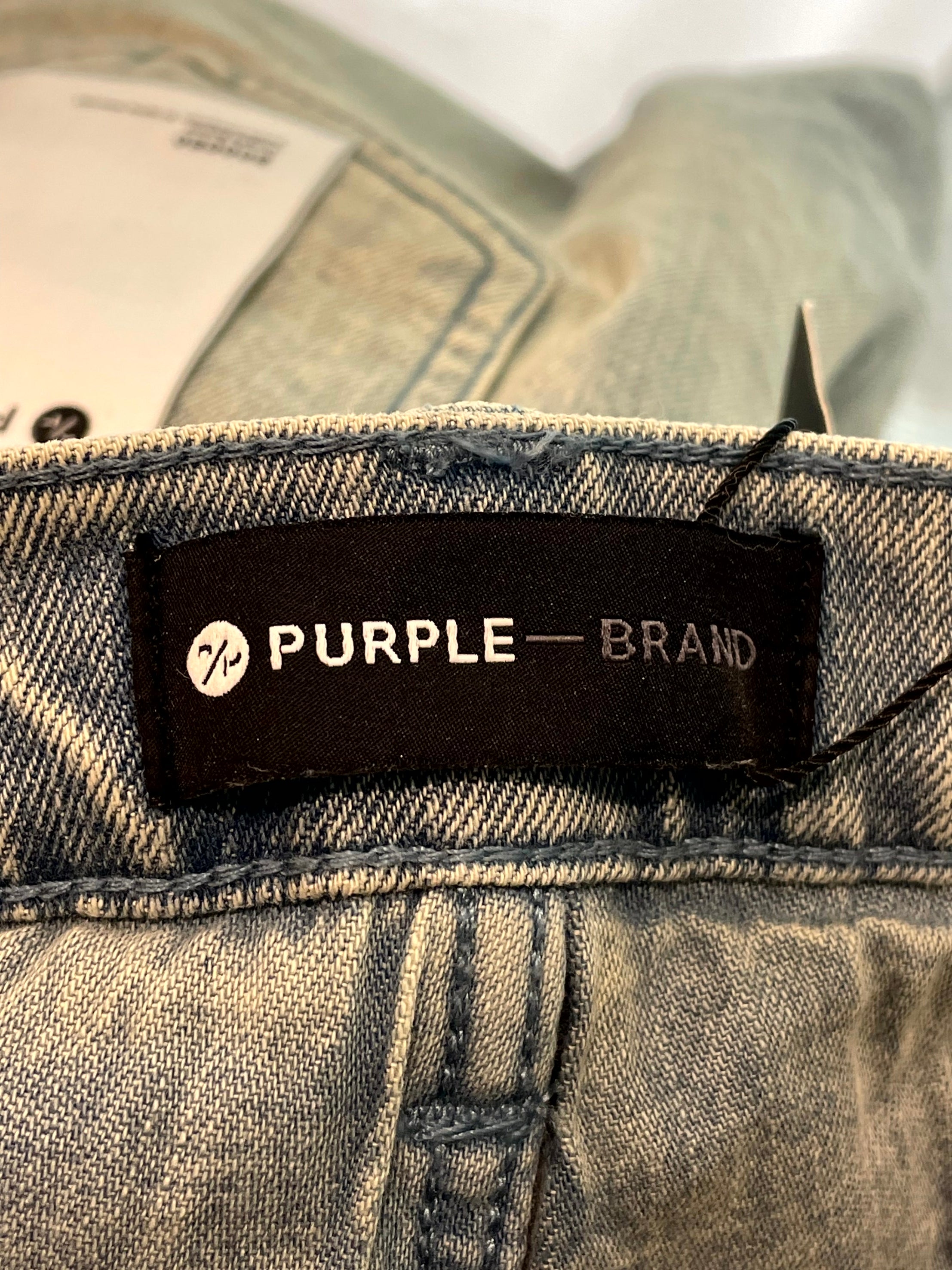 Purple Plain Light Wash Jeans