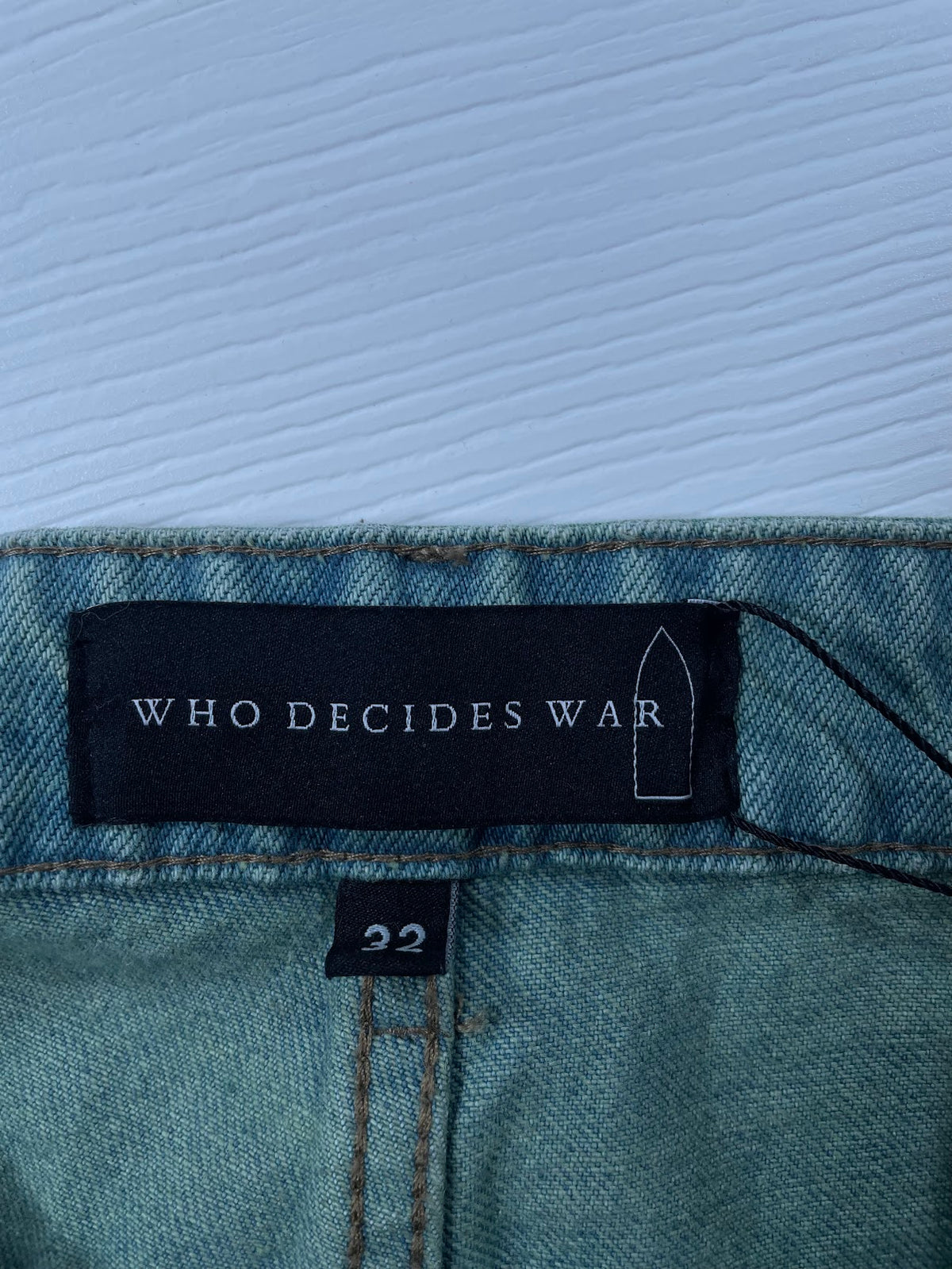 Who Decides War Waves Patch Jeans