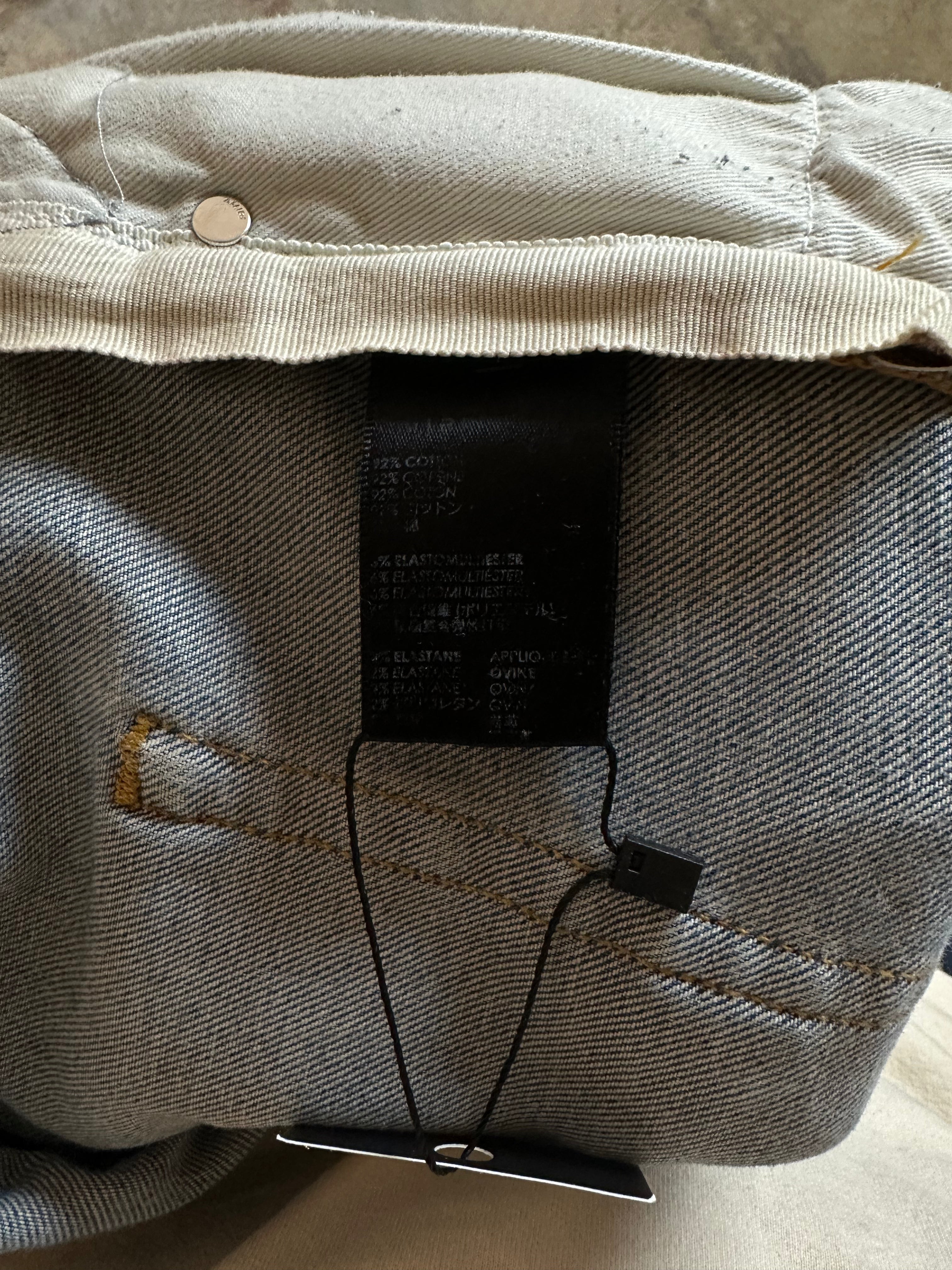 Amiri MX1 Light Wash Camo Side Logo Used 38