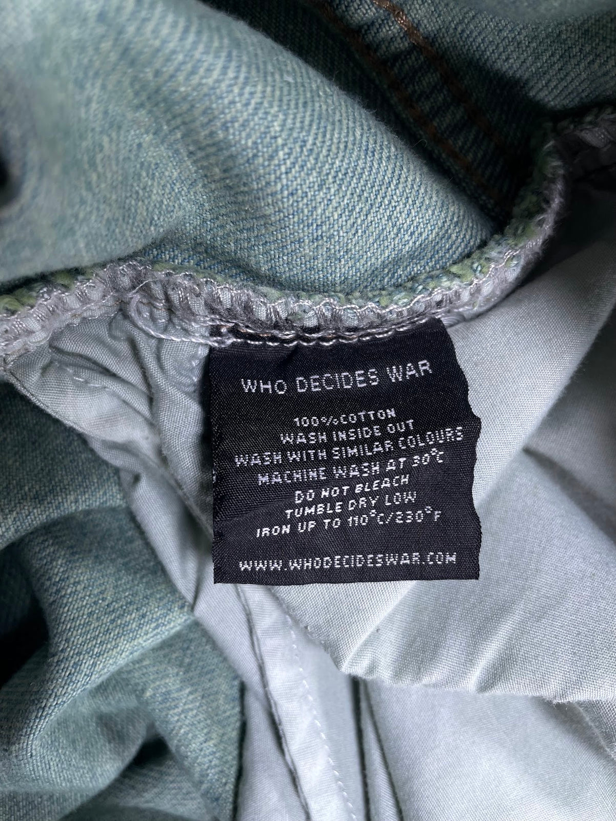 Who Decides War Waves Patch Jeans