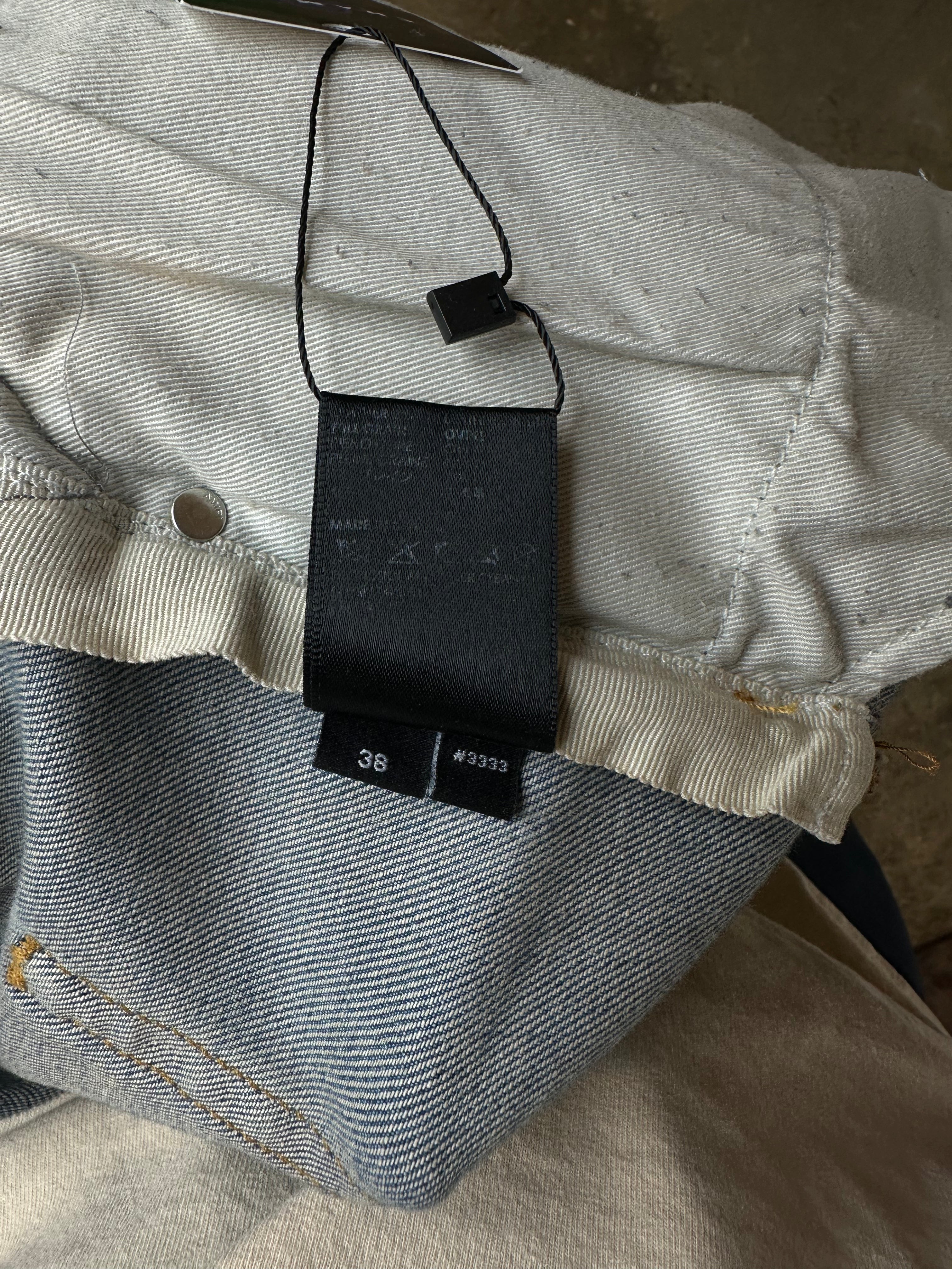 Amiri MX1 Light Wash Camo Side Logo Used 38