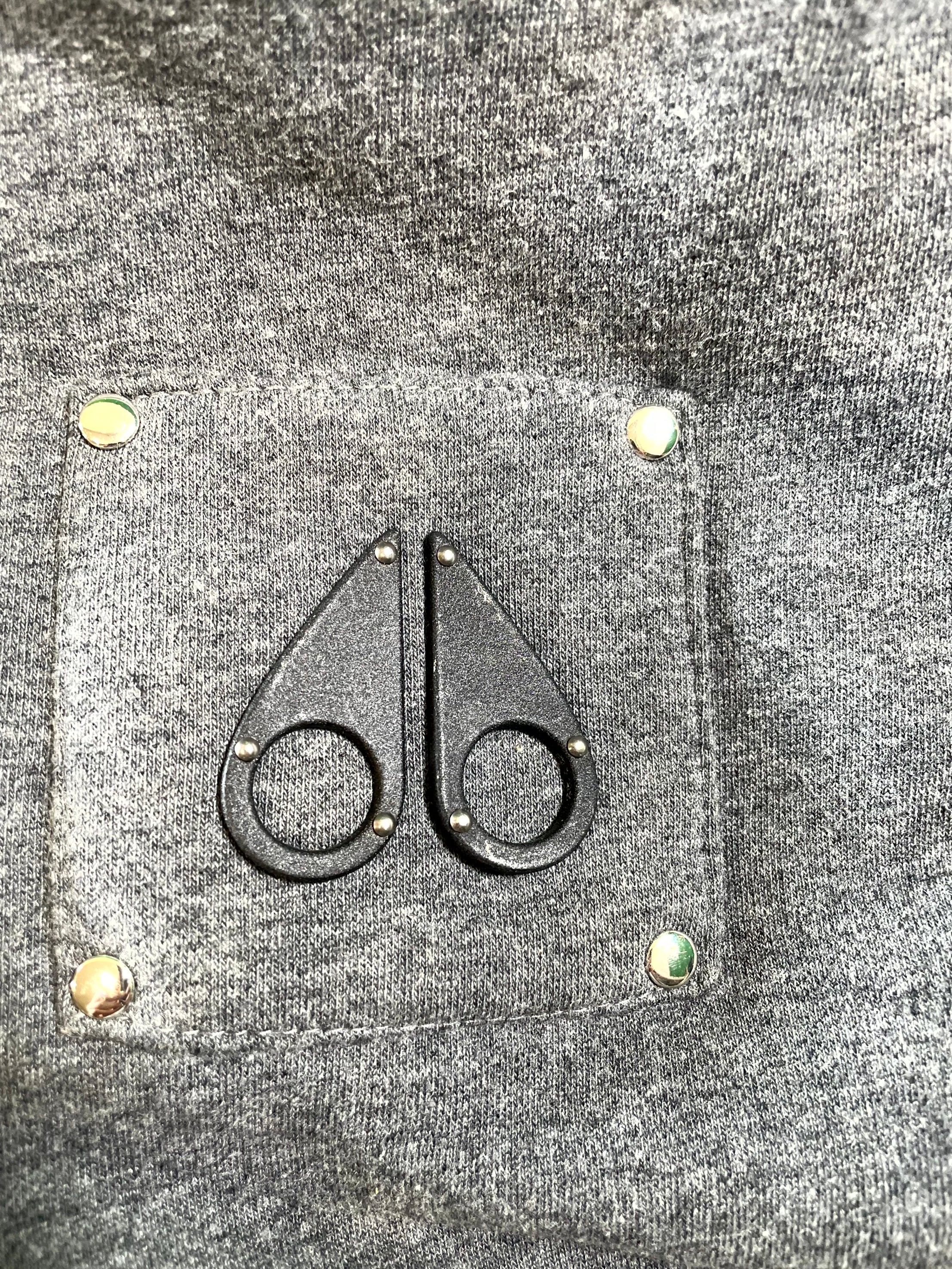 Moose Knuckles "Sherpa Fleece" Zip Up Grey Hoodie