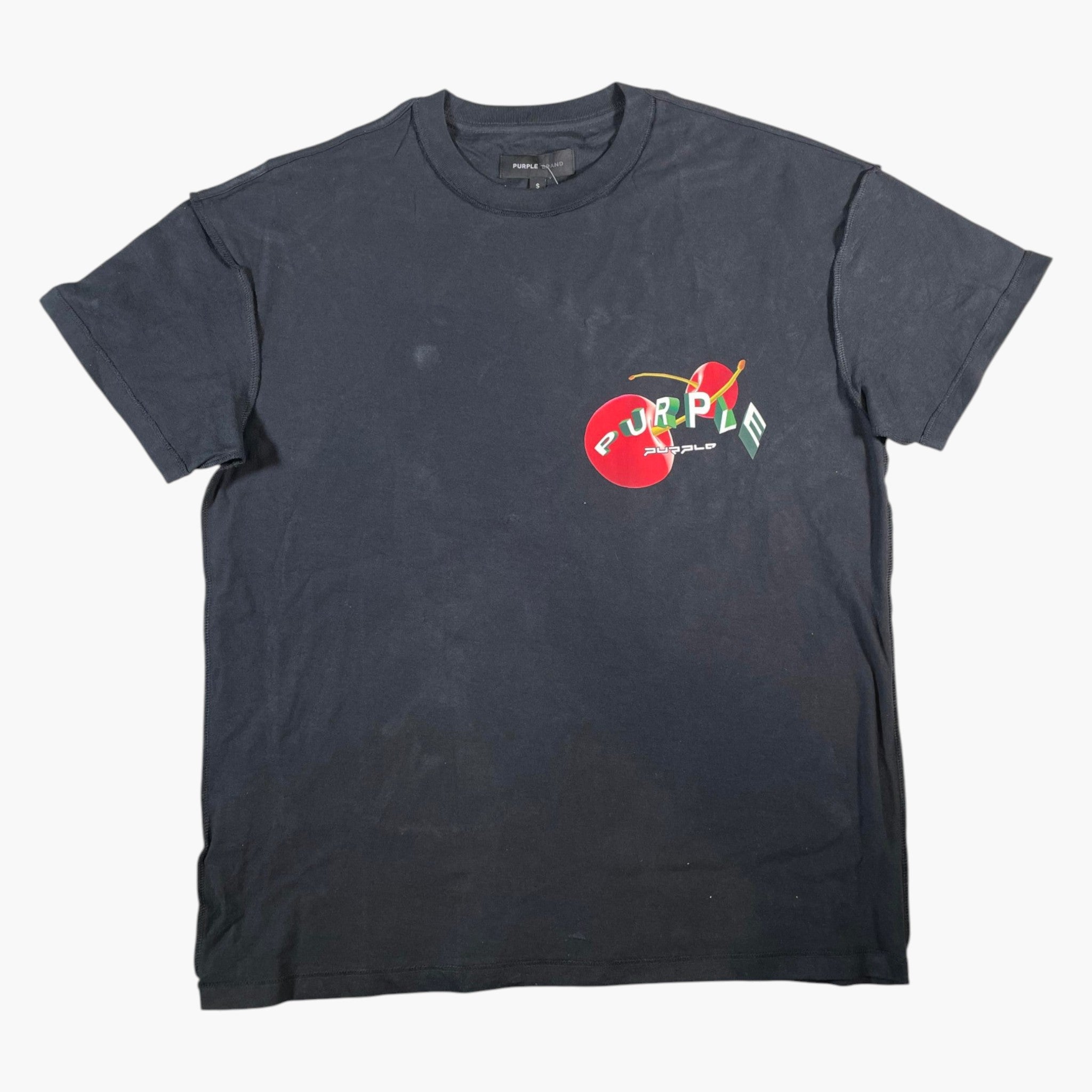 Purple Brand Logo Cherry Red Tee