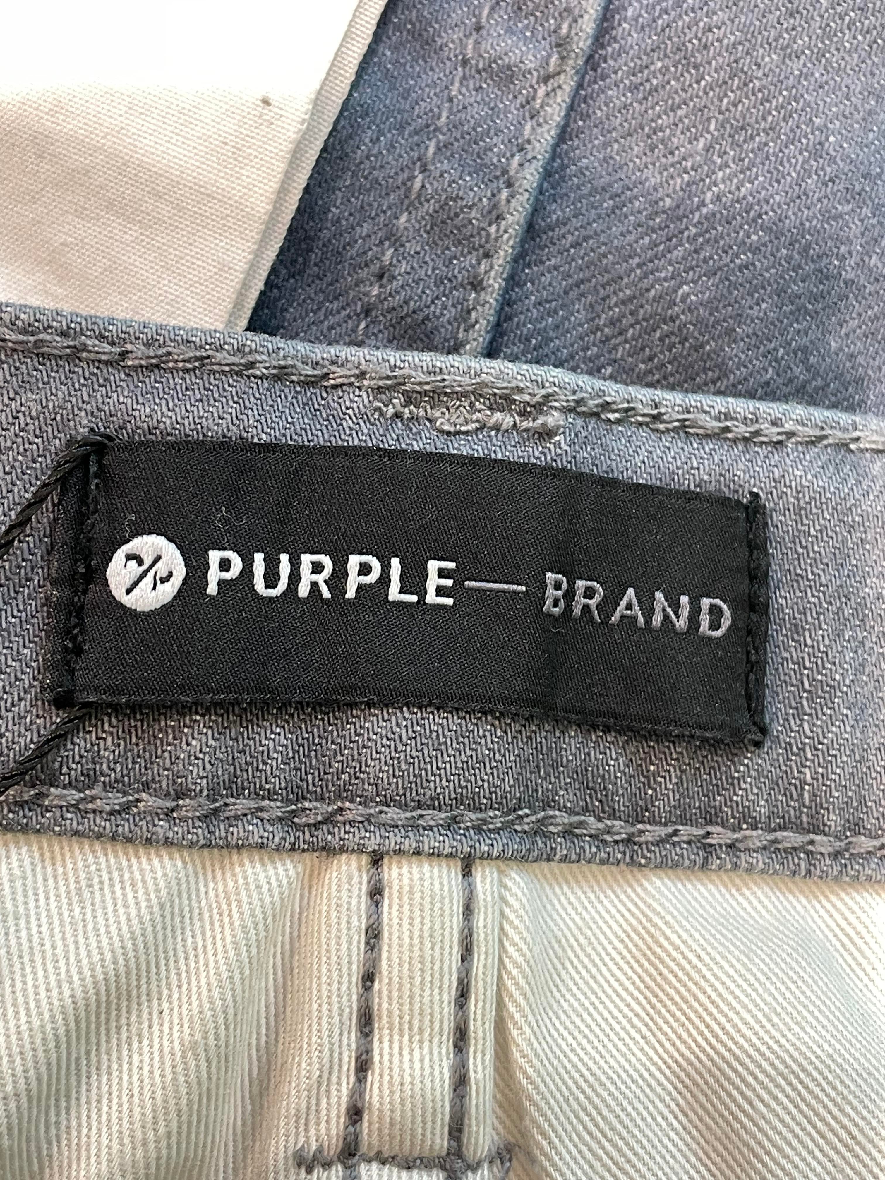 Purple Brand Tattered Dirty Wash Blue Jeans
