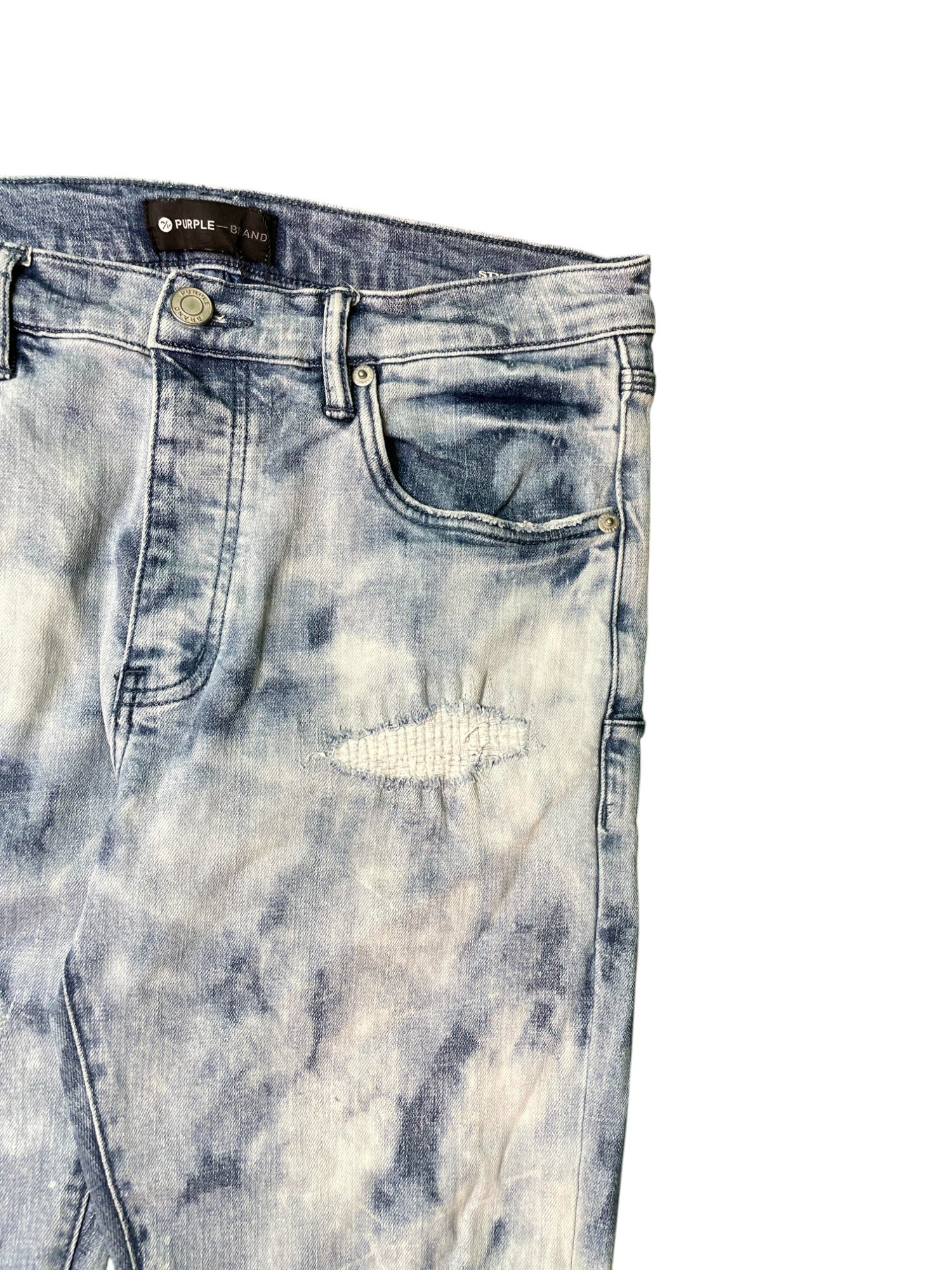 Purple Brand Distressed Light Wash Jeans