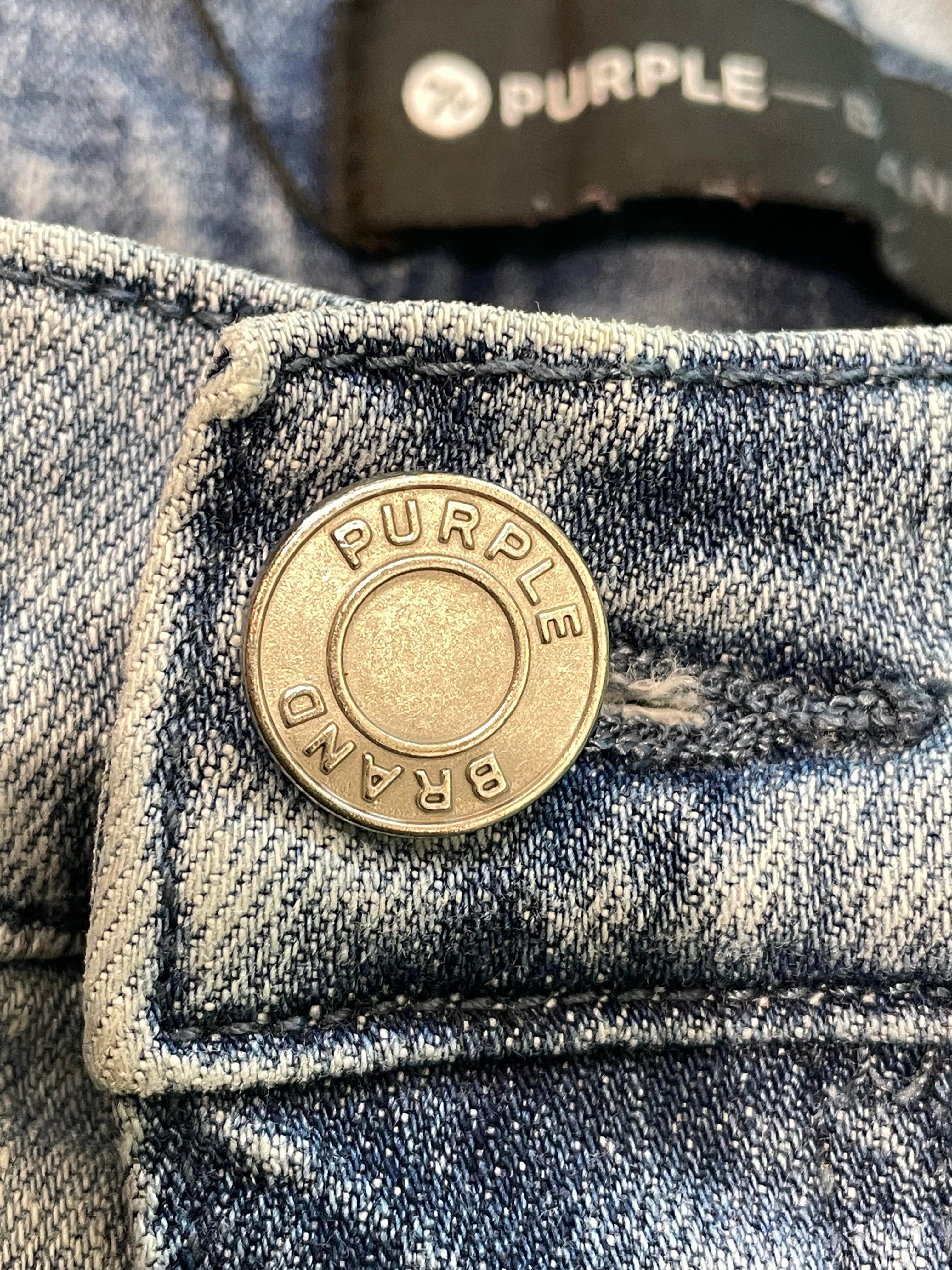 Purple Brand Distressed Light Wash Jeans