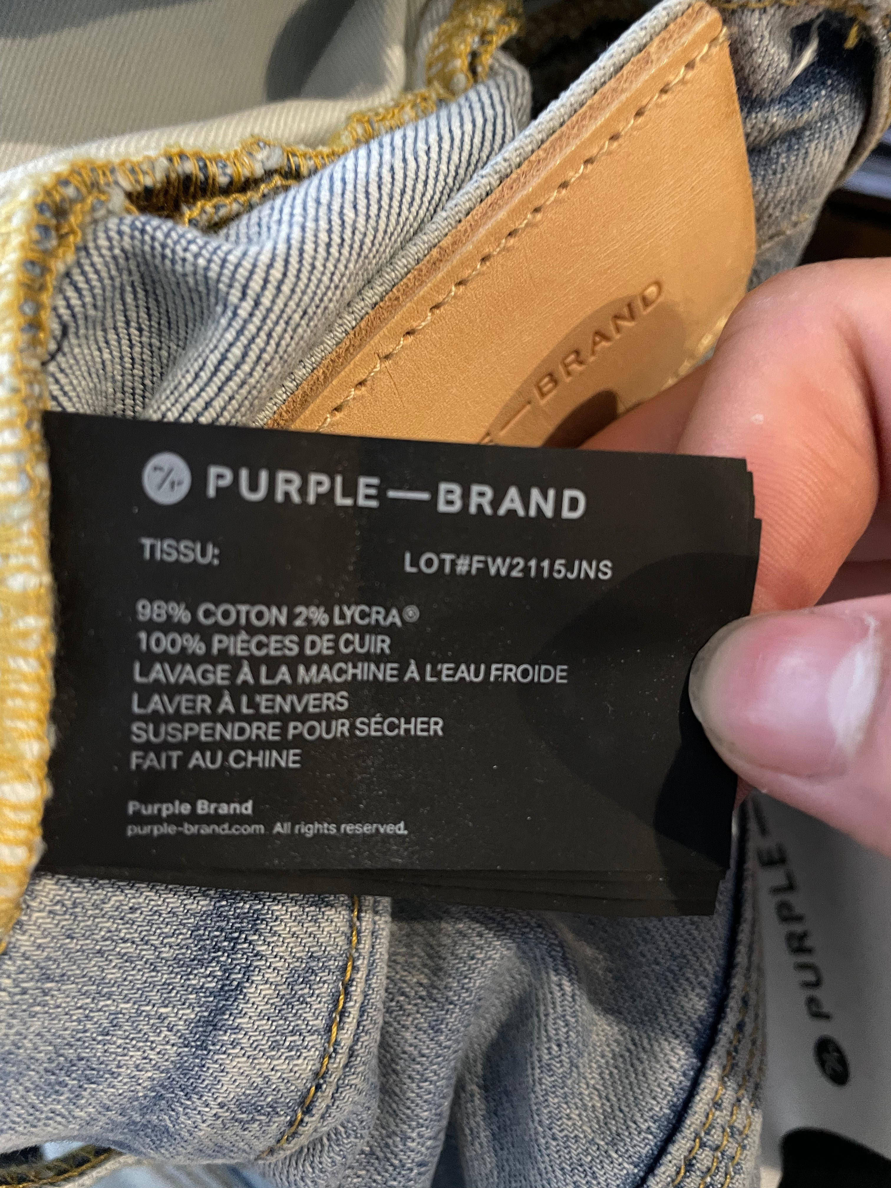 Purple Brand Jeans Light Wash Used 33