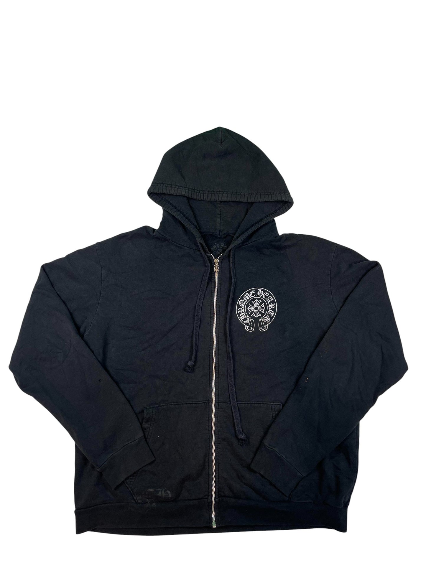 Chrome Hearts Black Horseshoe Los Angeles Zip Up Hoodie