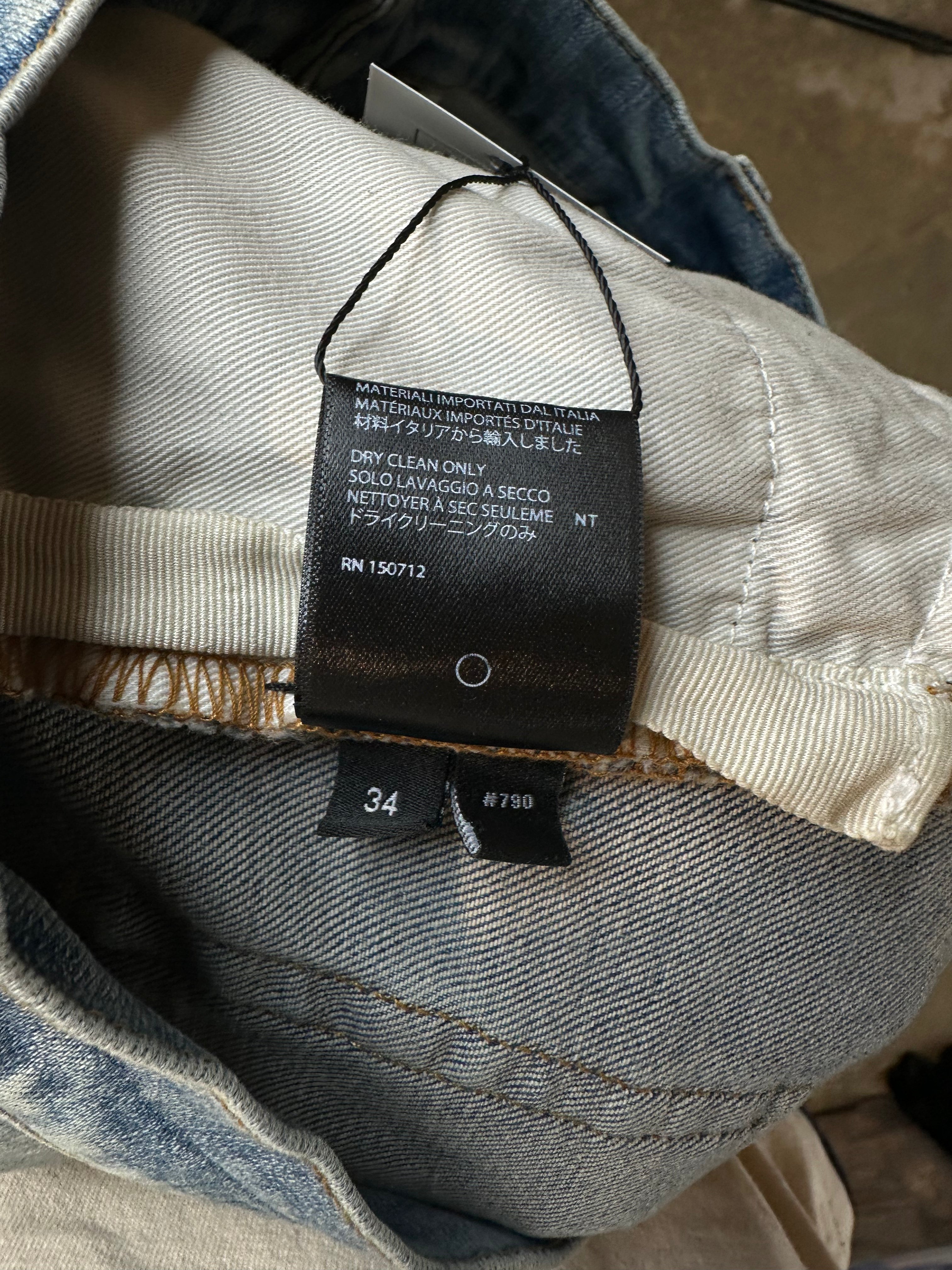 Amiri Jeans Pachwork Tye Dye Light Wash Used 34