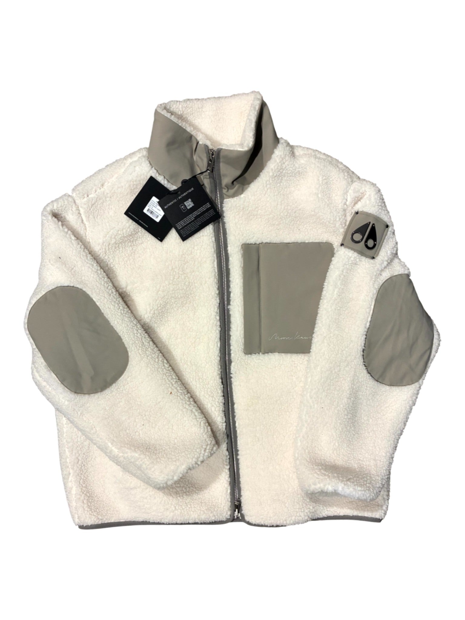 Moose Knuckles Sherpa Fleece White Jacket