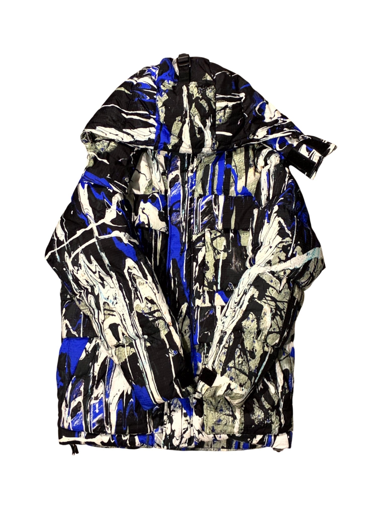 Amiri Puffer Camo green & Blue Coat