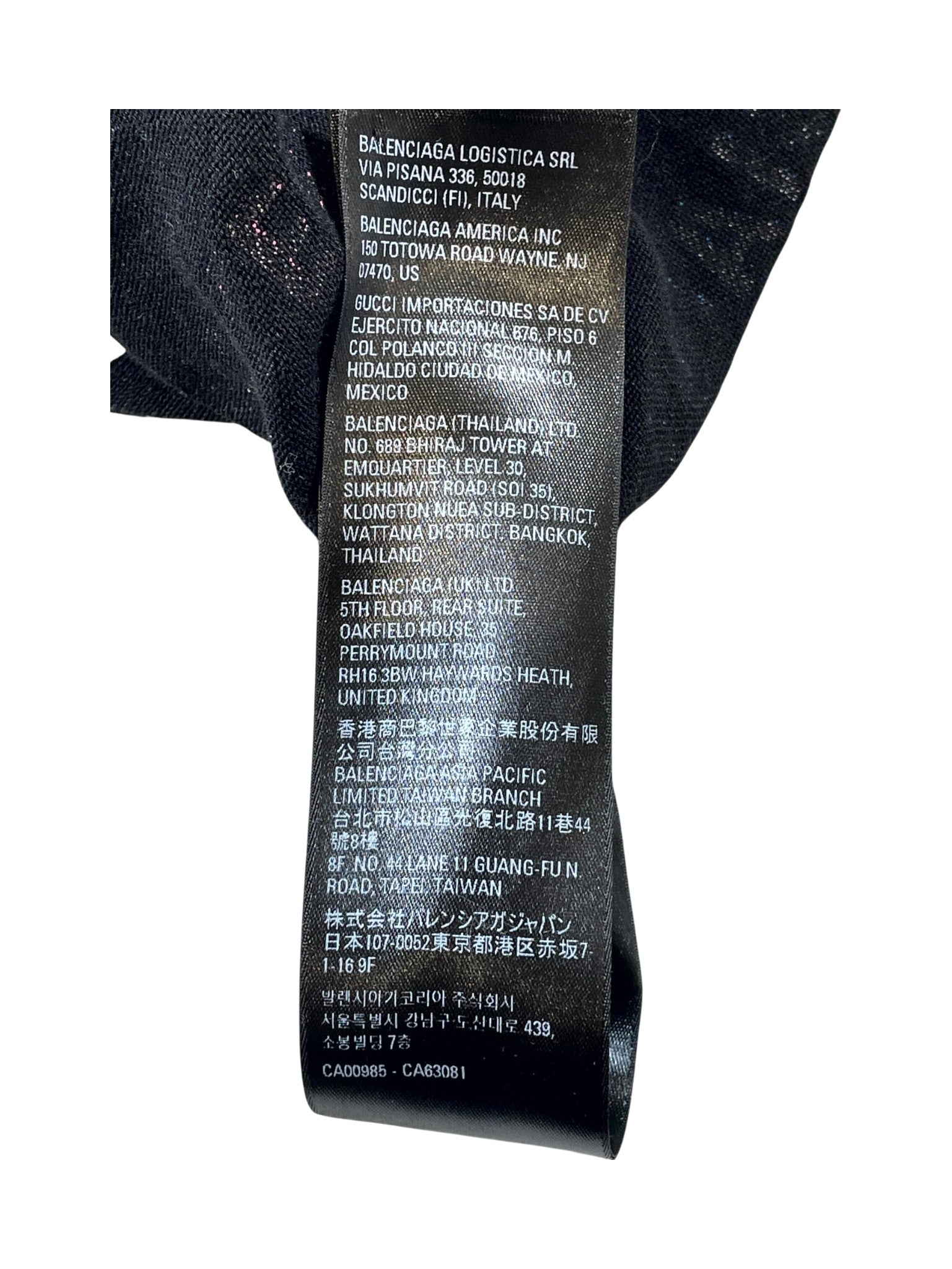 Balenciaga Womens LS Black & Multicolor T Shirt