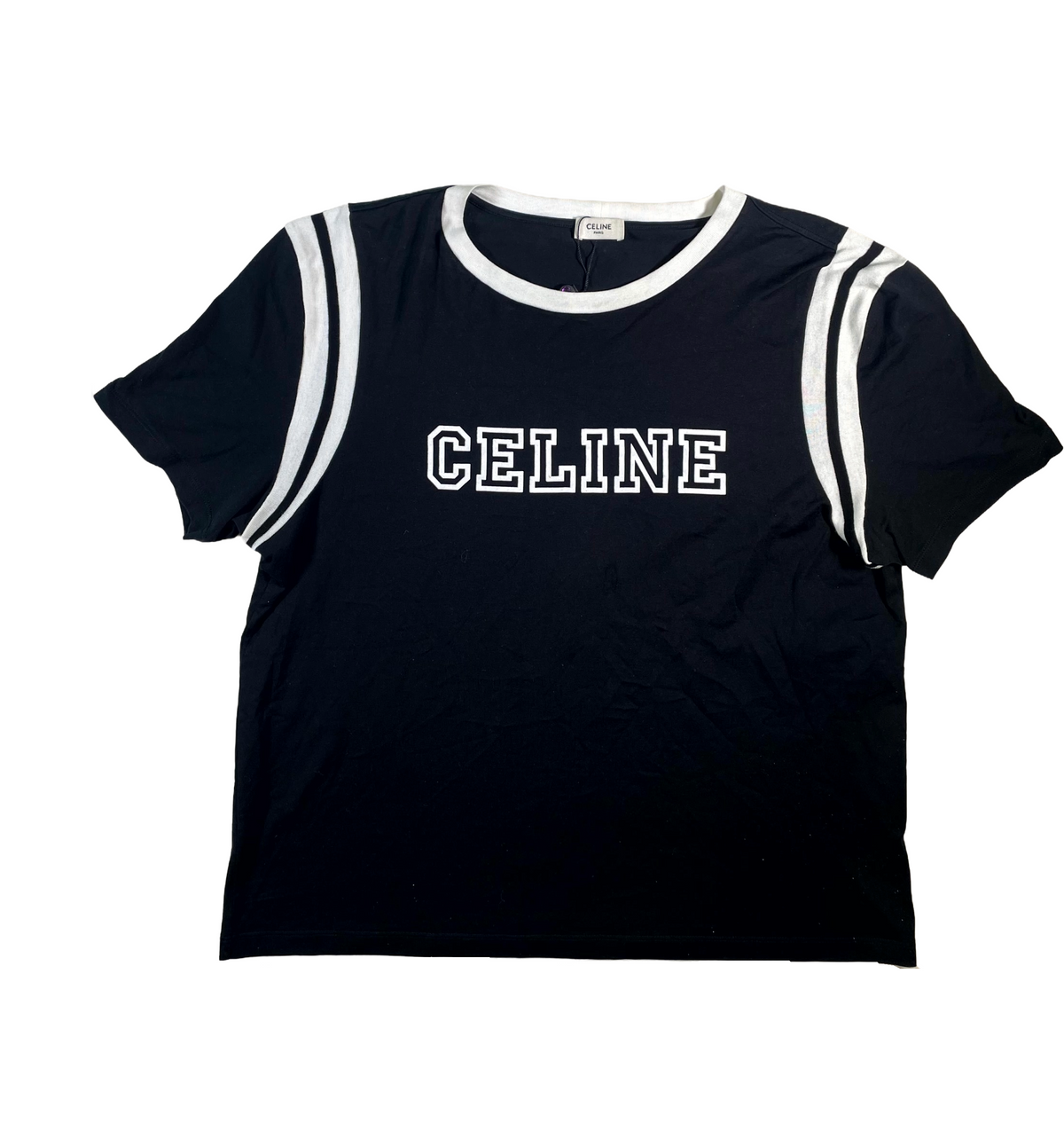 Celine Women's Baseball Black & White Tee