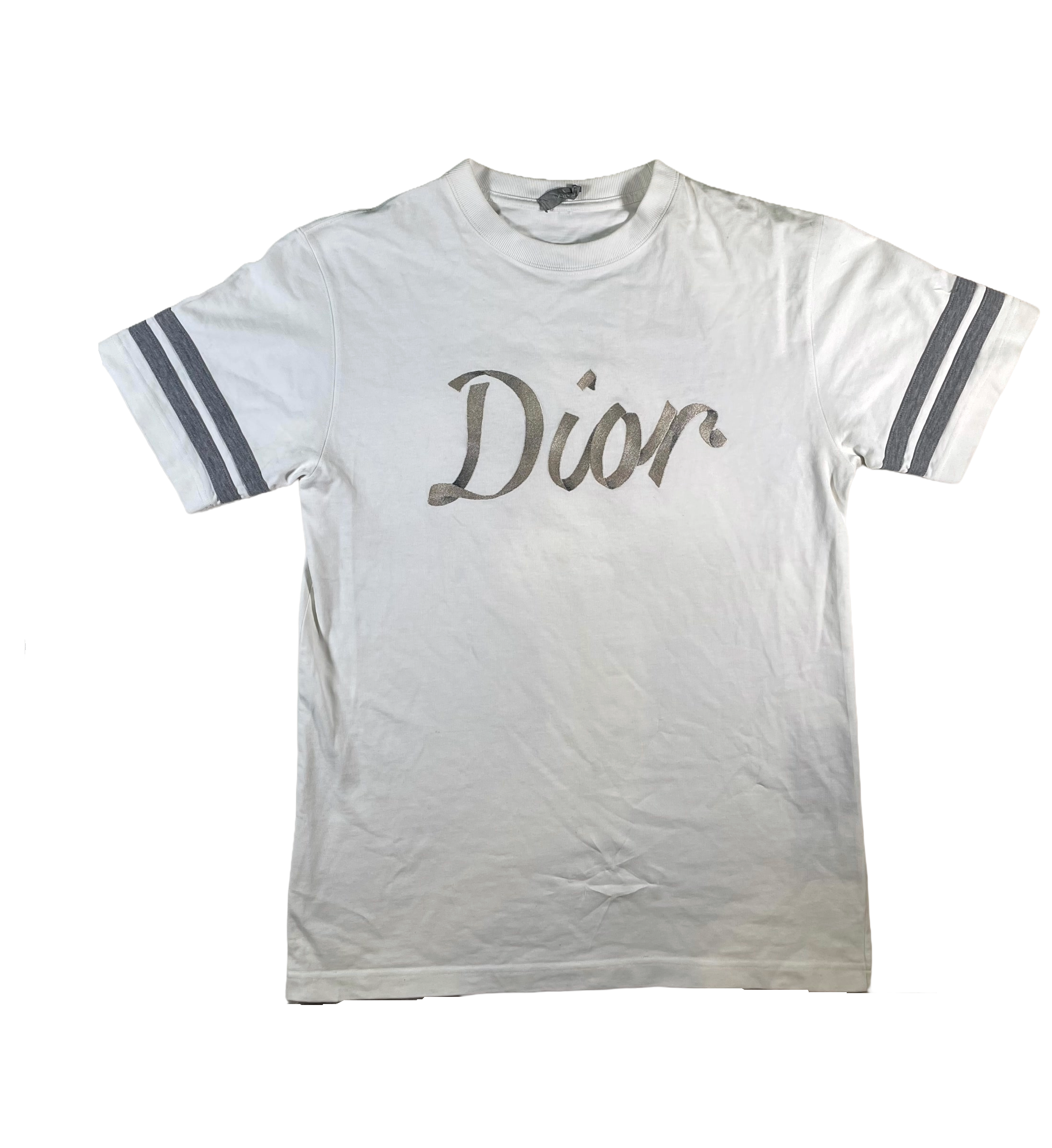 Dior Script White & Beige Tee