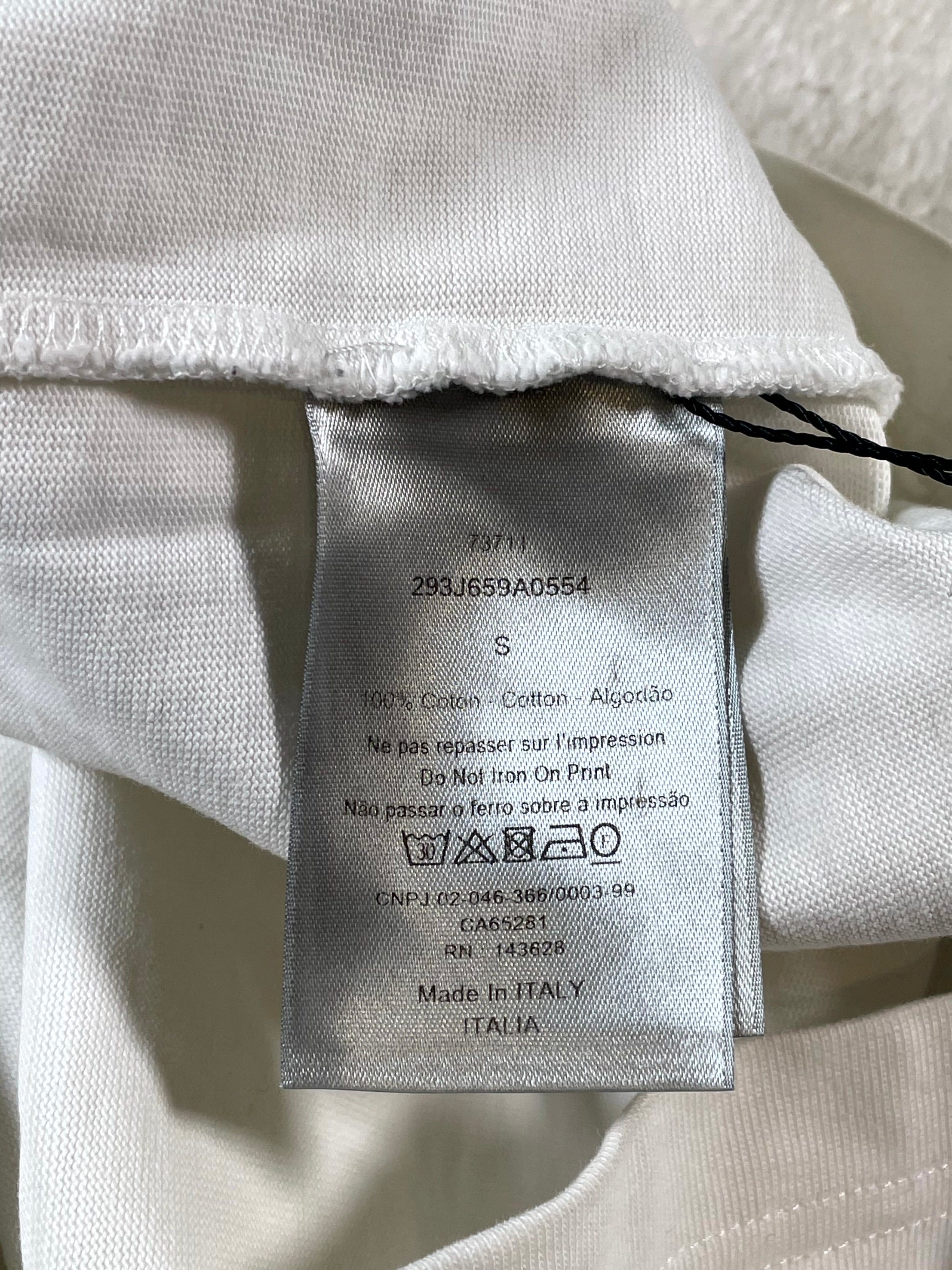 Dior Script White & Beige Tee