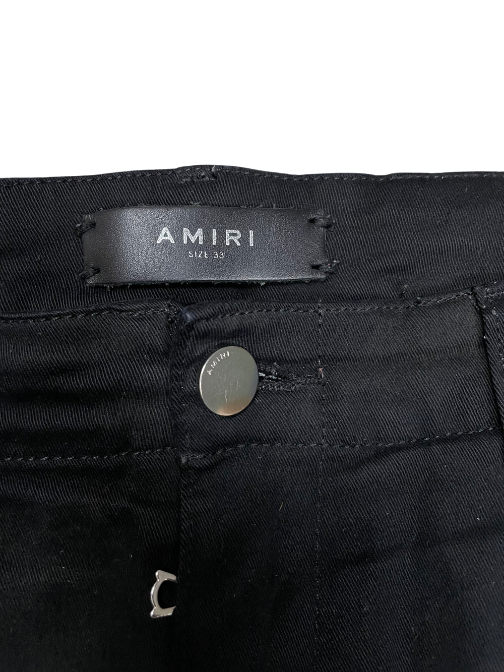 Amiri Camo Patch Black Cargo Pants