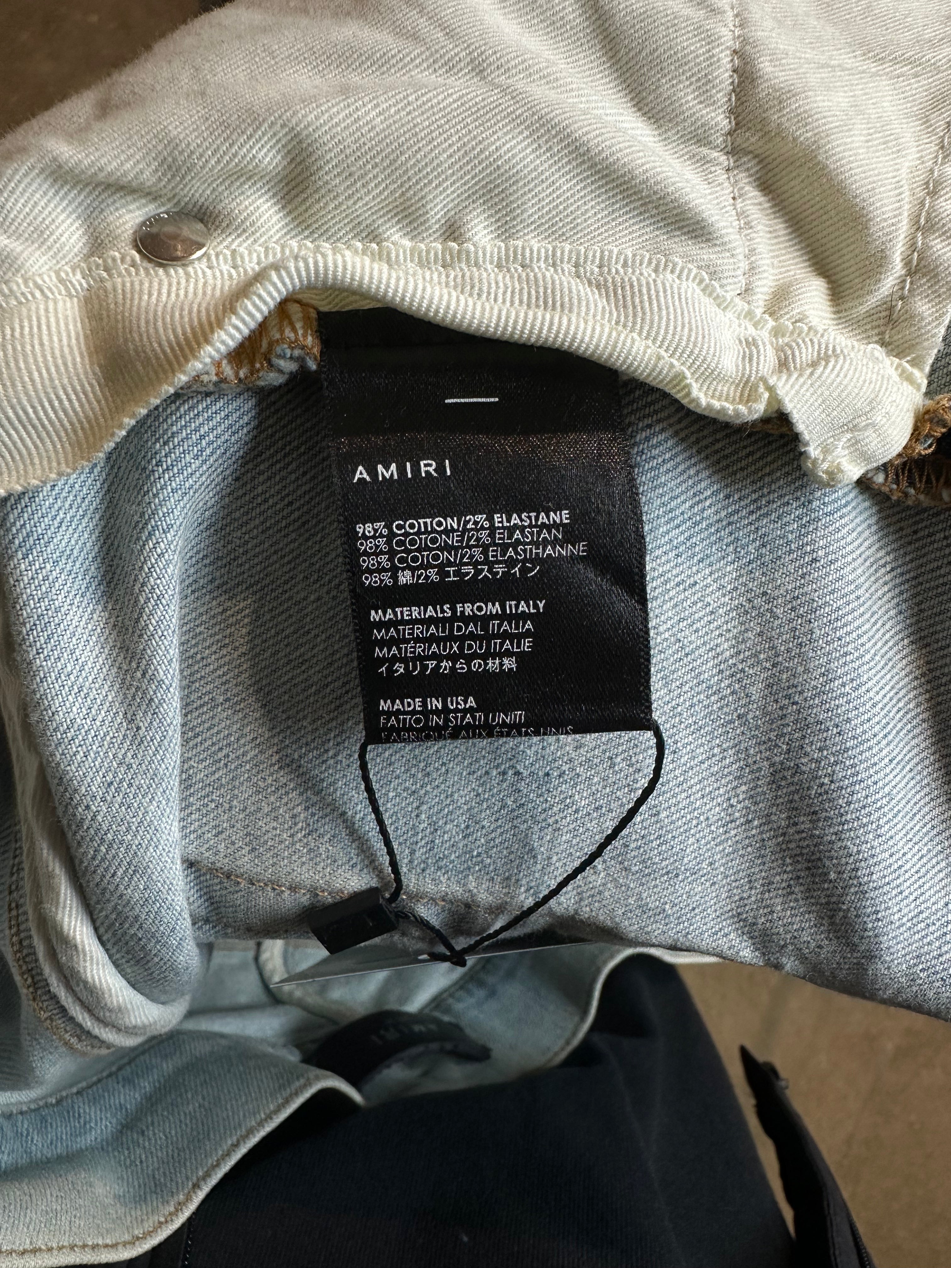 Amiri Plain Thrasher Light Wash Used 38