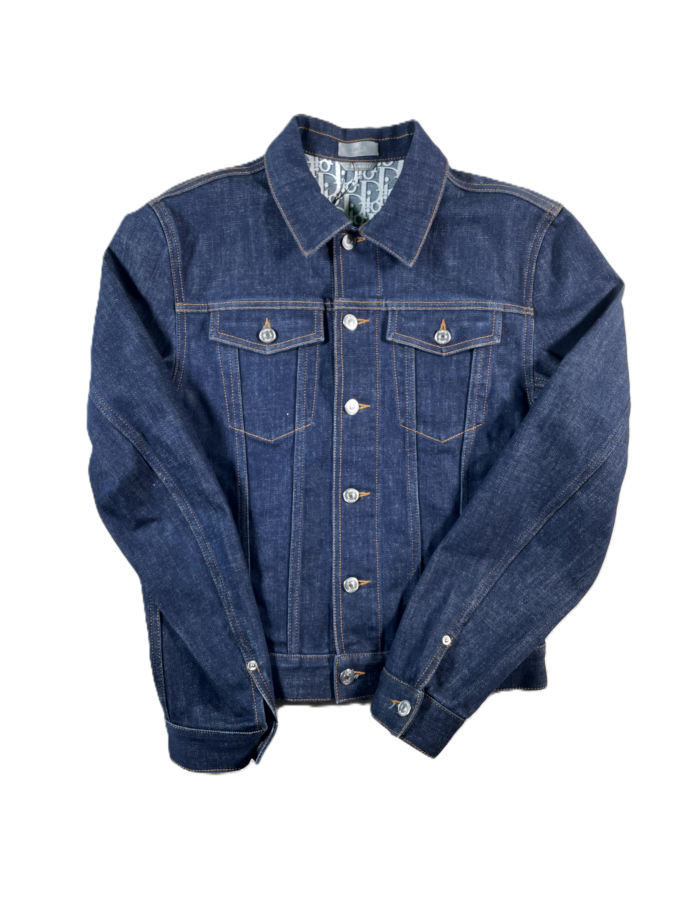 Dior Oblique (46) Denim Navy Jacket