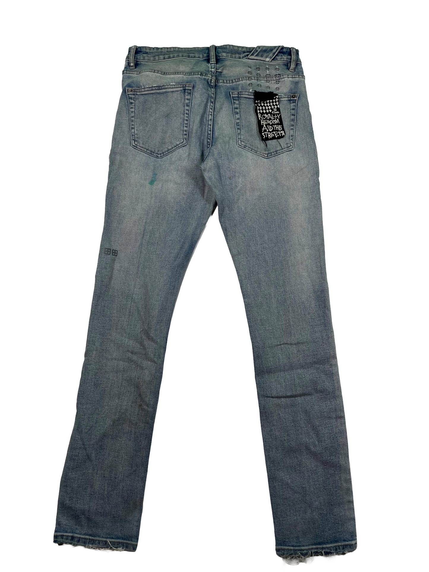 Purple Brand Logos Light Wash Jeans