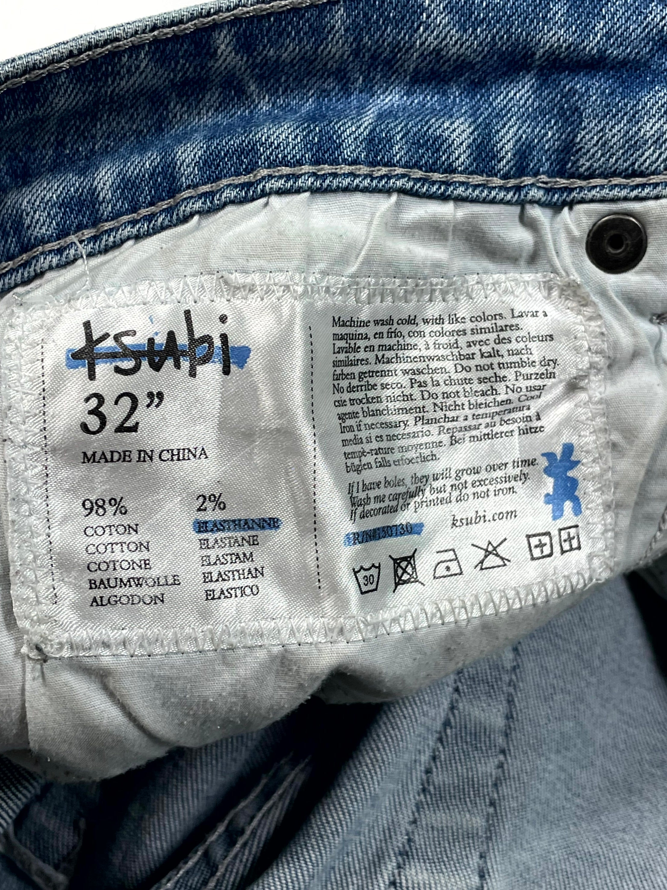 Purple Brand Logos Light Wash Jeans