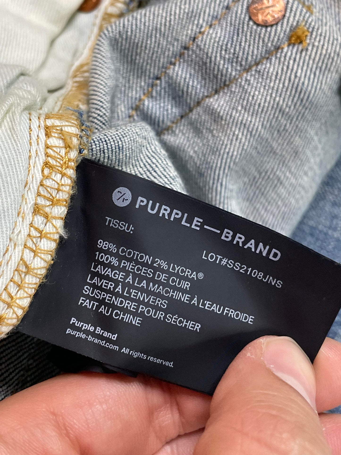 Purple Brand Blue Knee Rip Jeans