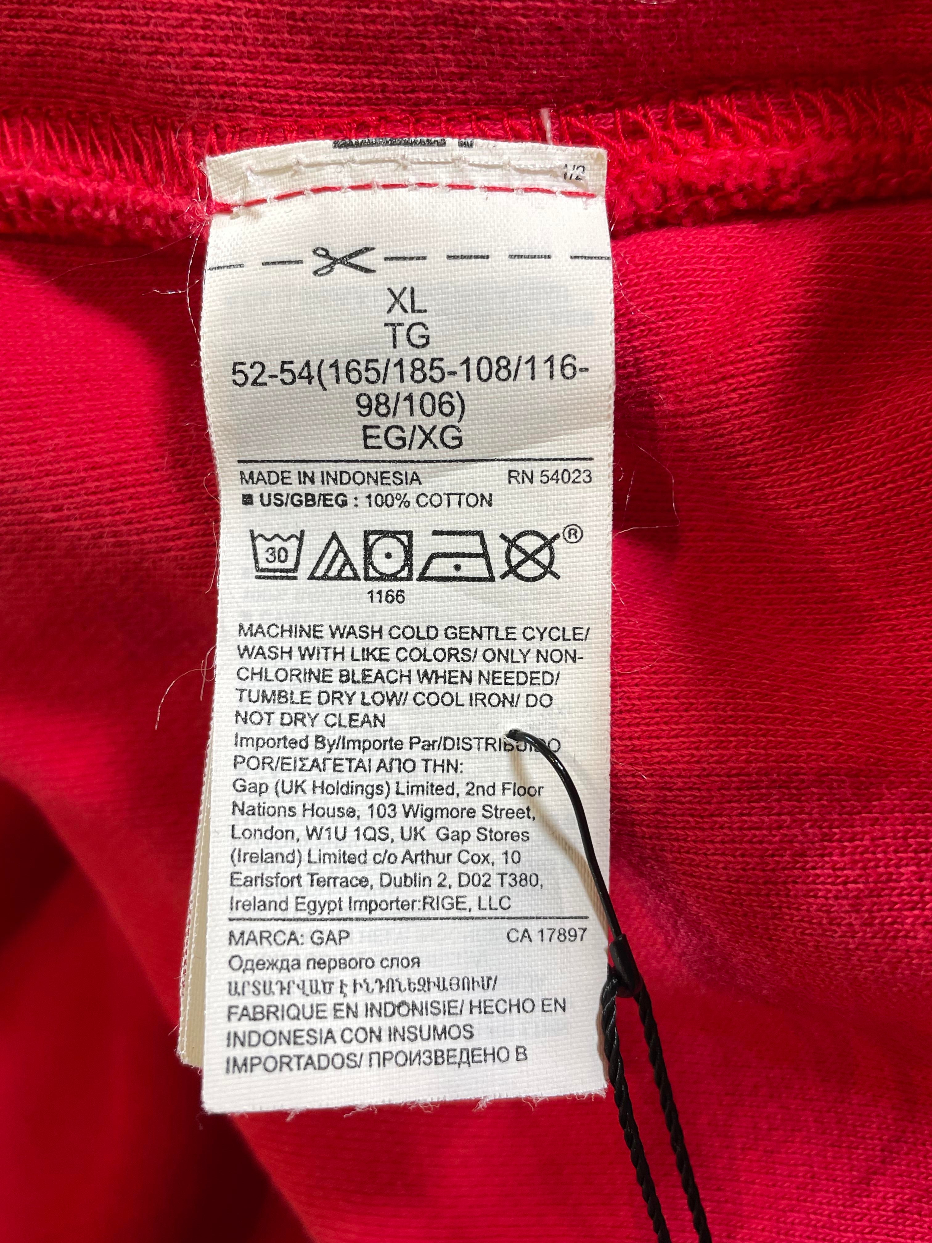 YZY GAP Oversized Red Hoodie