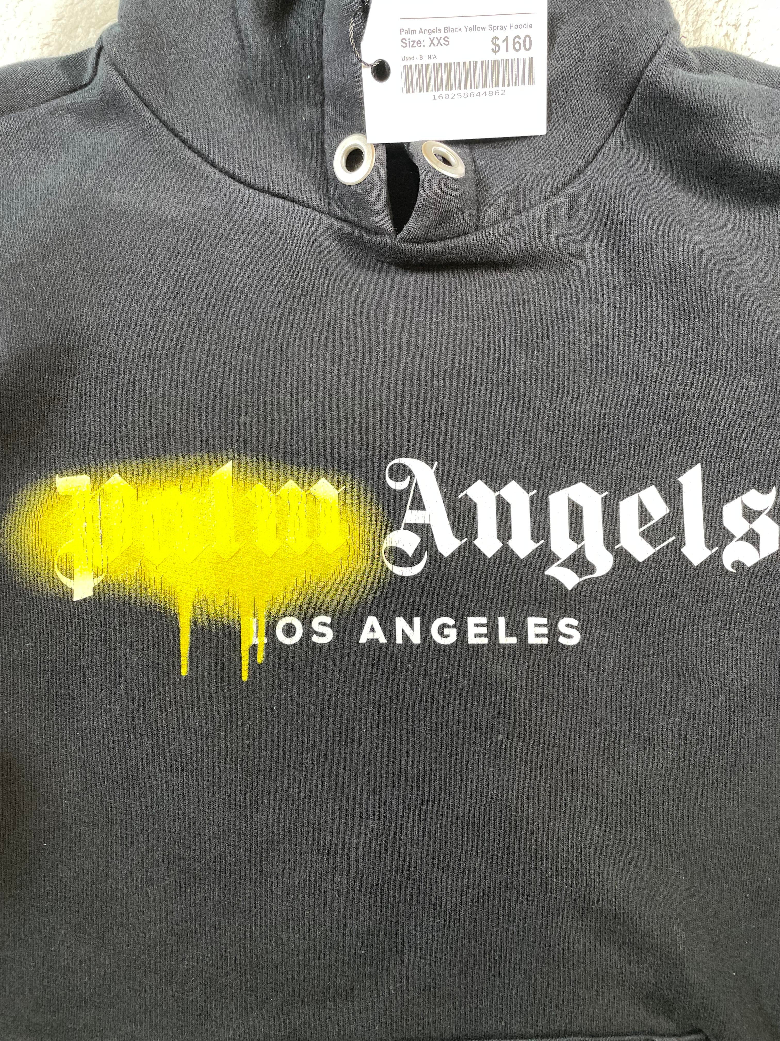 Palm Angels Spray Black & Yellow Hoodie