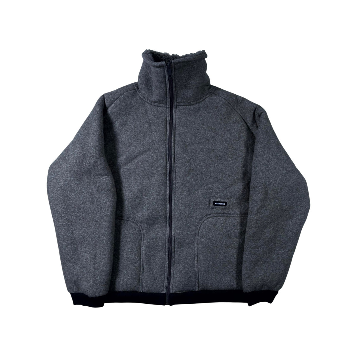 Miu Miu Cord Cotton Fleece Zip Up Gray Jacket
