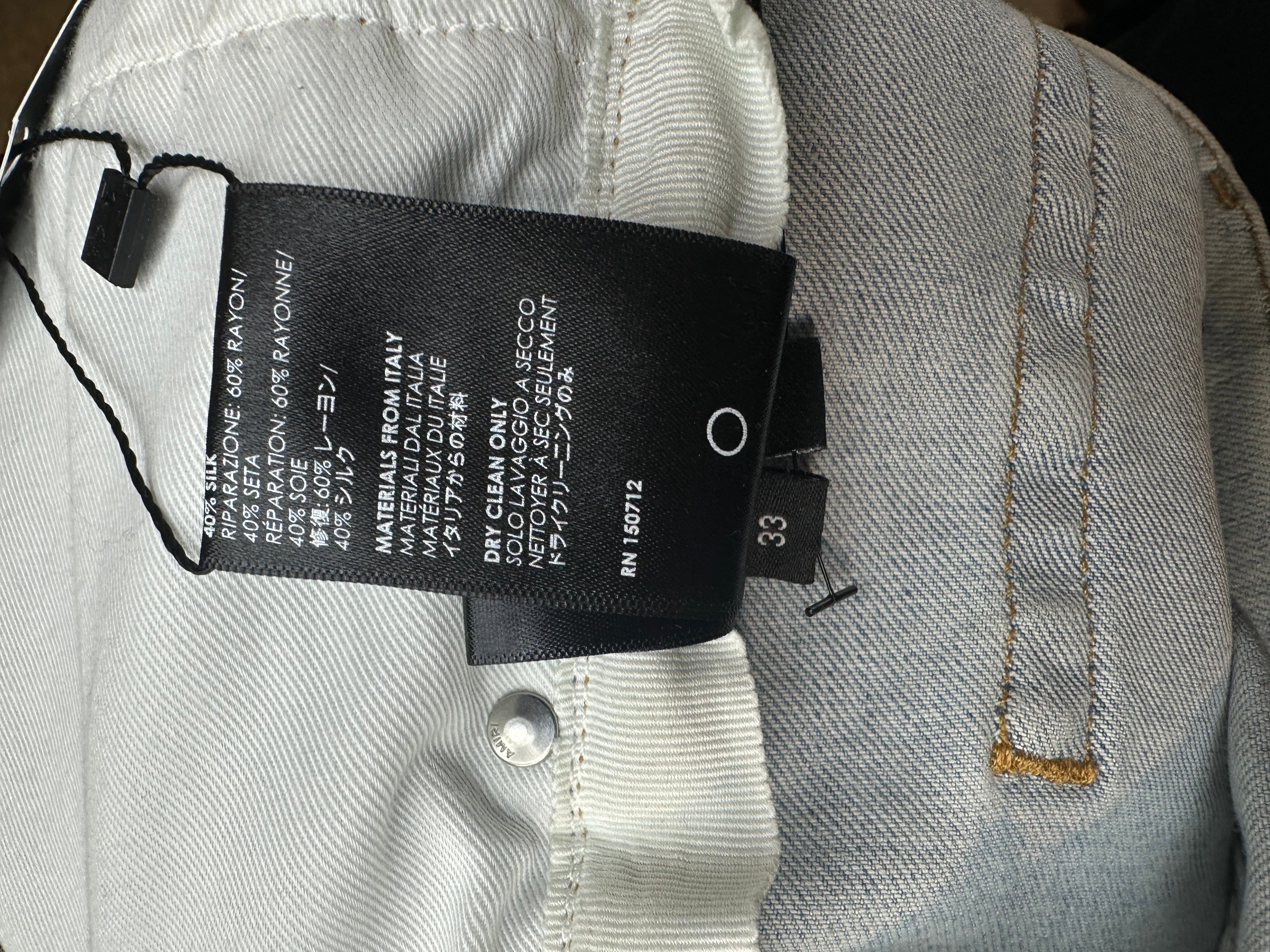 Amiri Jeans Light Wash Grateful Dead Used 33