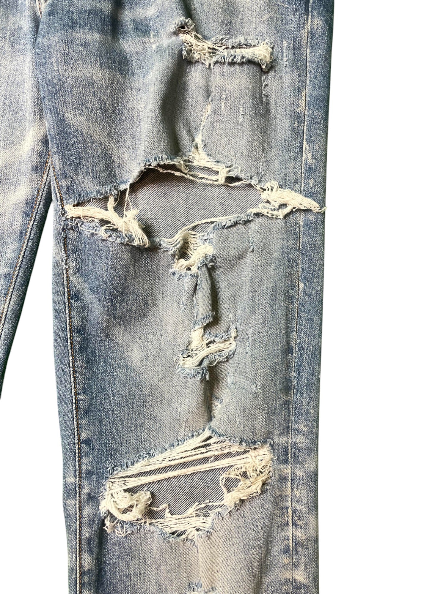 Amiri Applique Side Logo Light Wash Blue Jeans