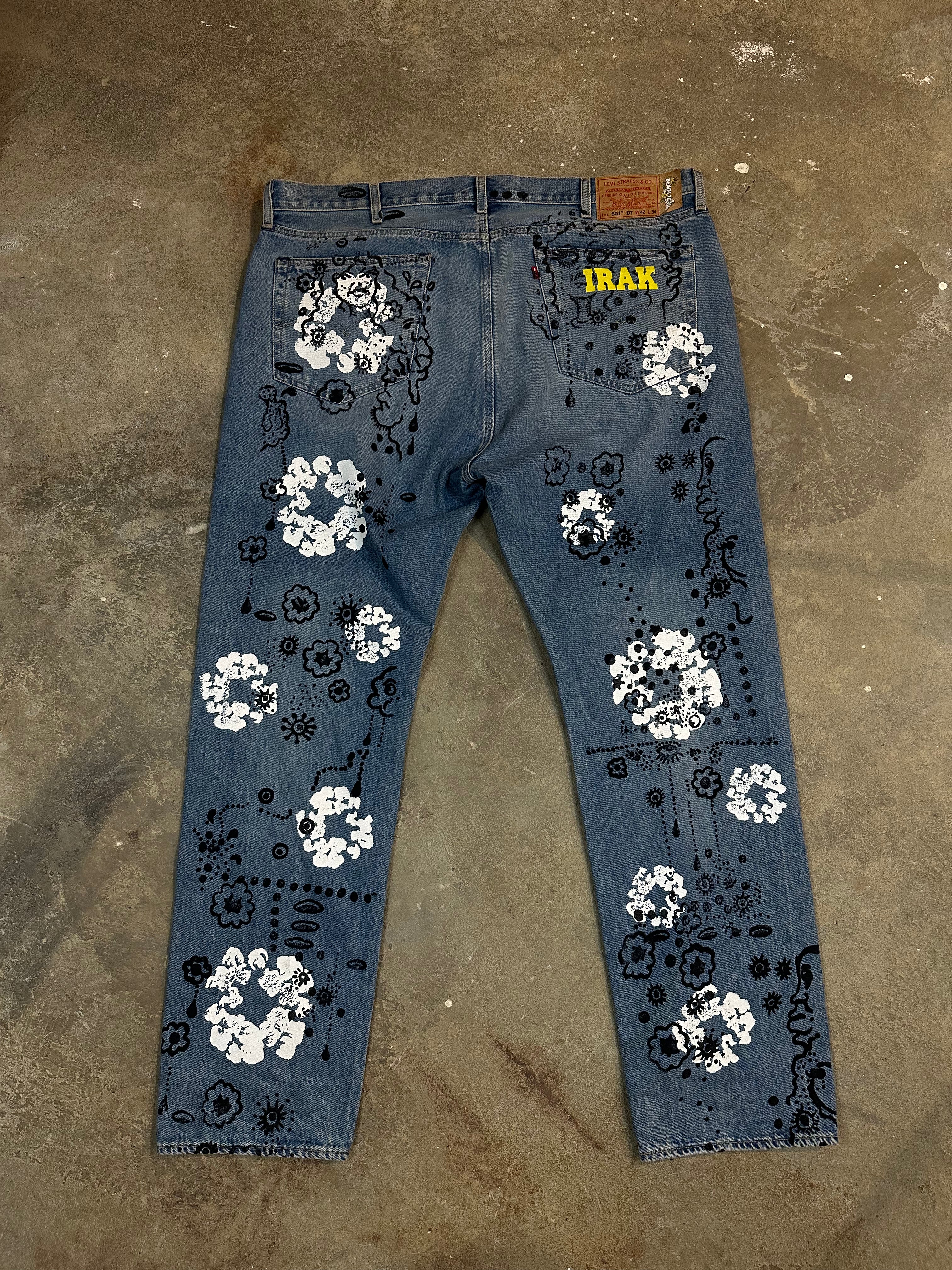 Denim Tears Irak Jeans Light Wash Used 42