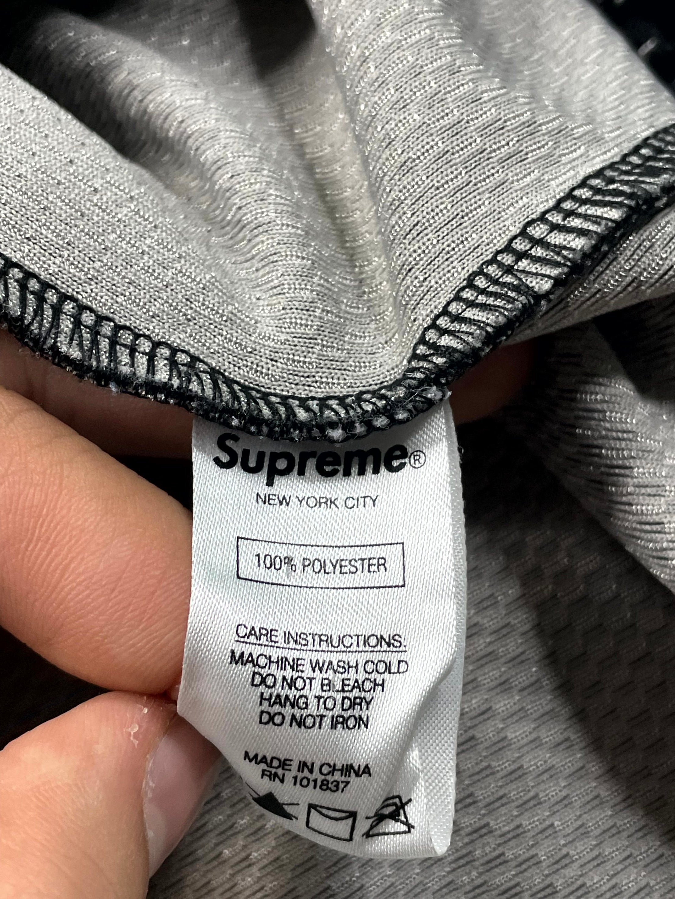 Supreme Black & White Zip Up Hoodie