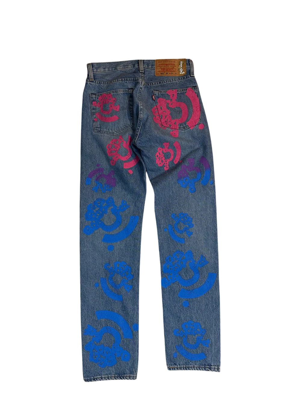Denim Tears BSTROY Light Wash & Pink Blue Jeans