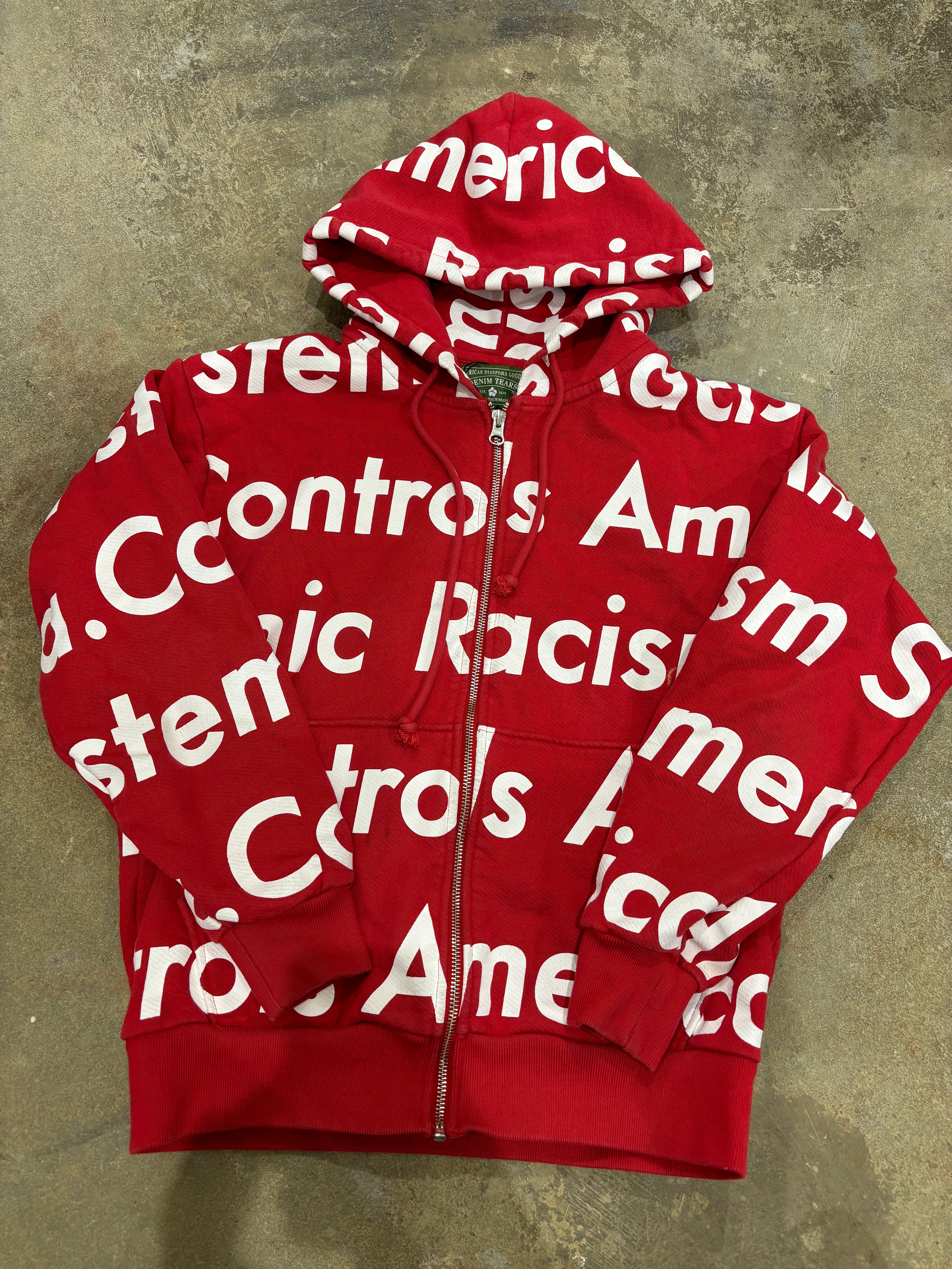 Denim Tears Red IBCA Zip Up Used Small