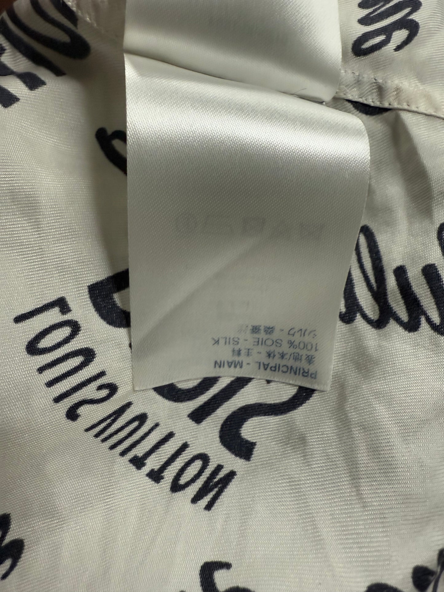 LV Button Up White All Over Used Medium