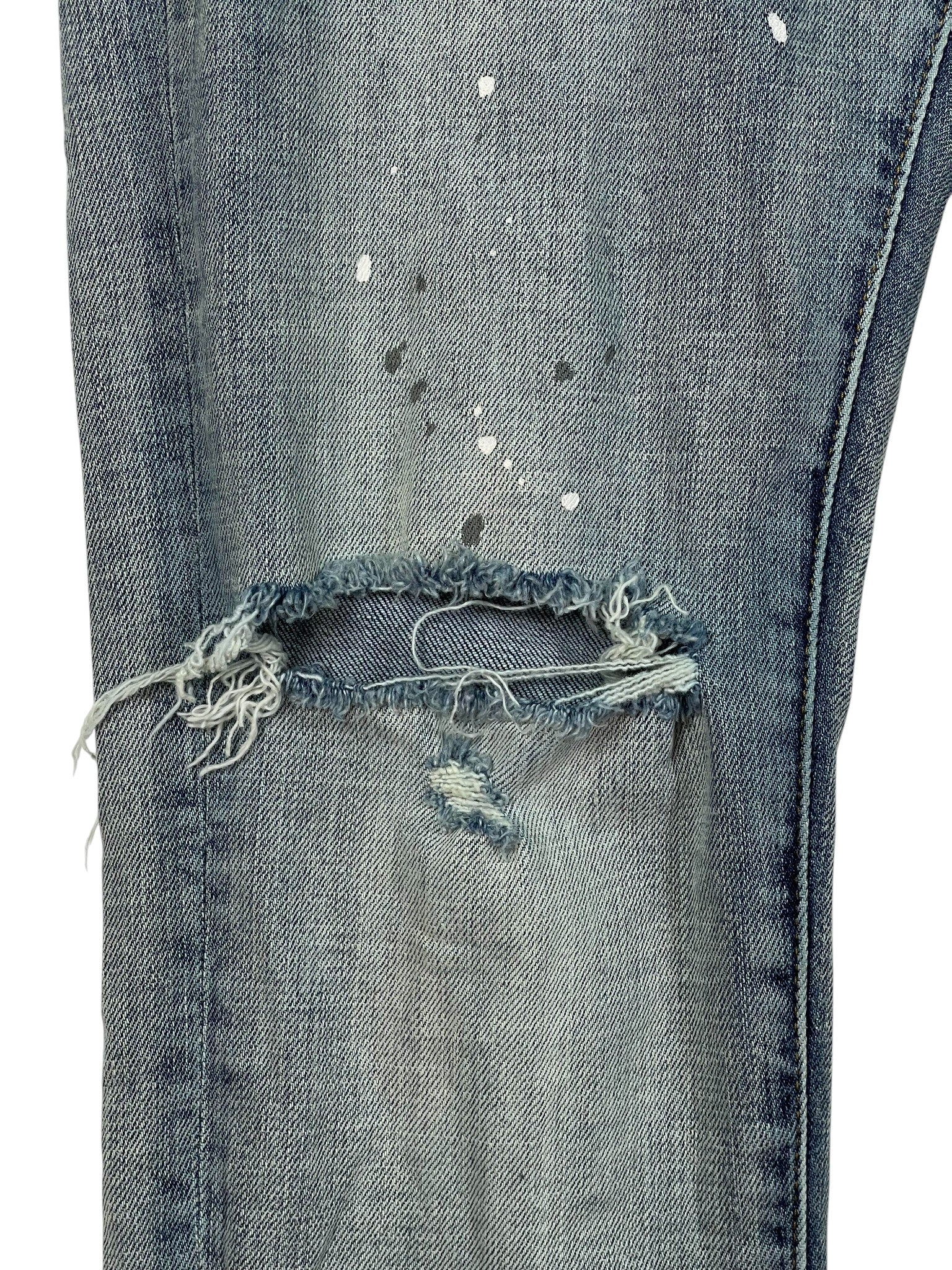 Purple Brand Light Wash Splatter Jeans