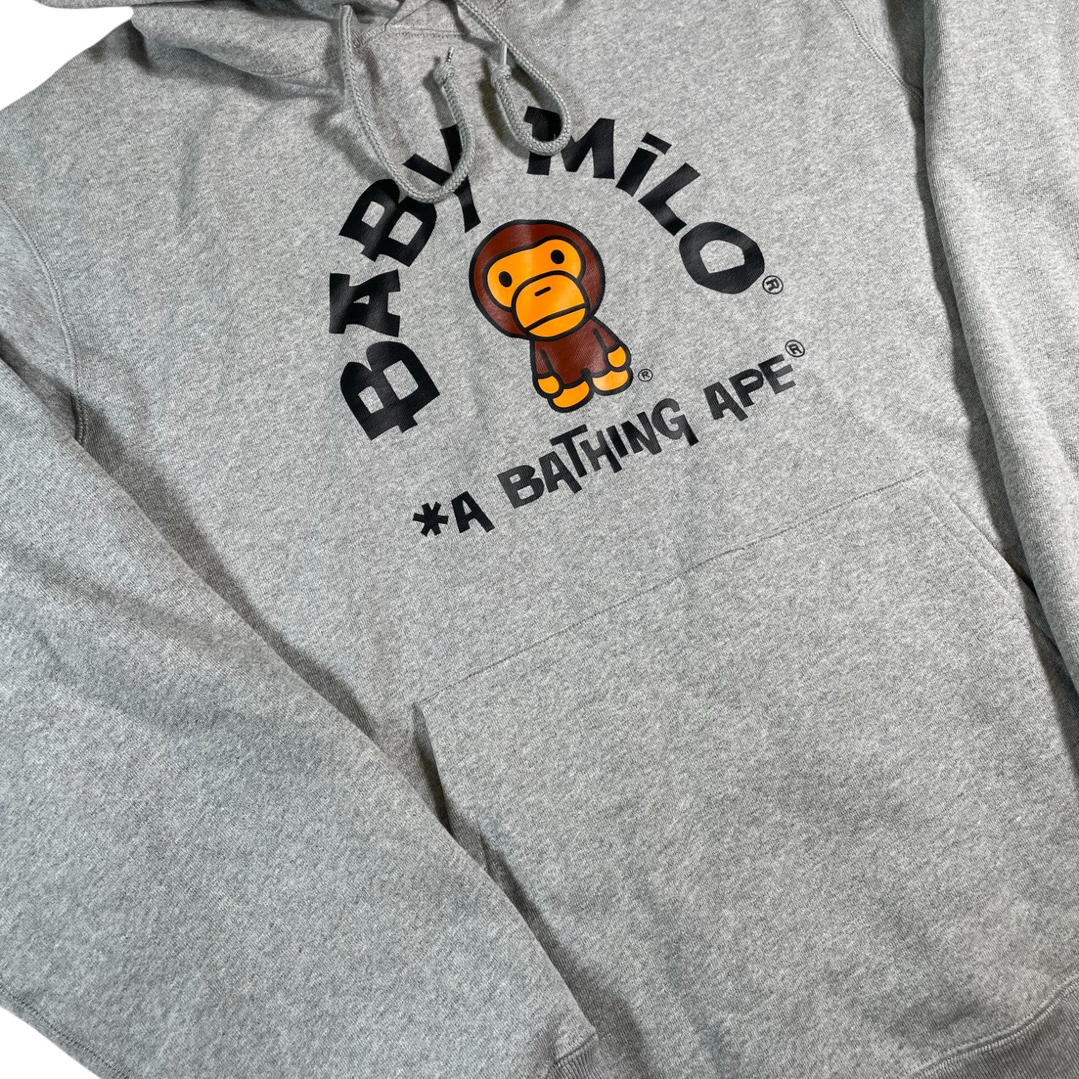 Bape 'Baby Milo' Grey Hoodie