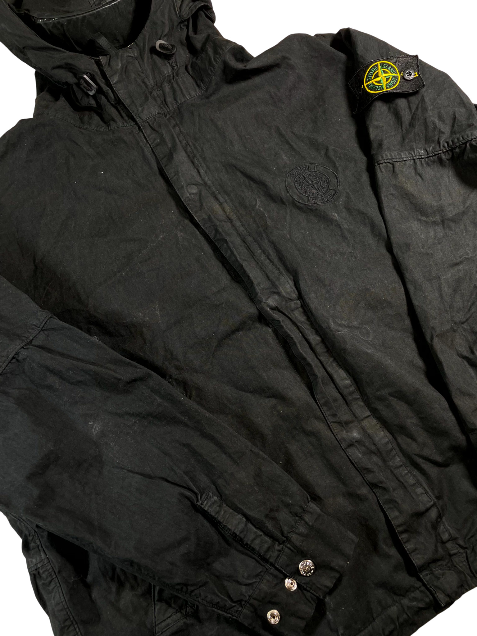 Supreme Stone Island Wind Breaker Black Jacket