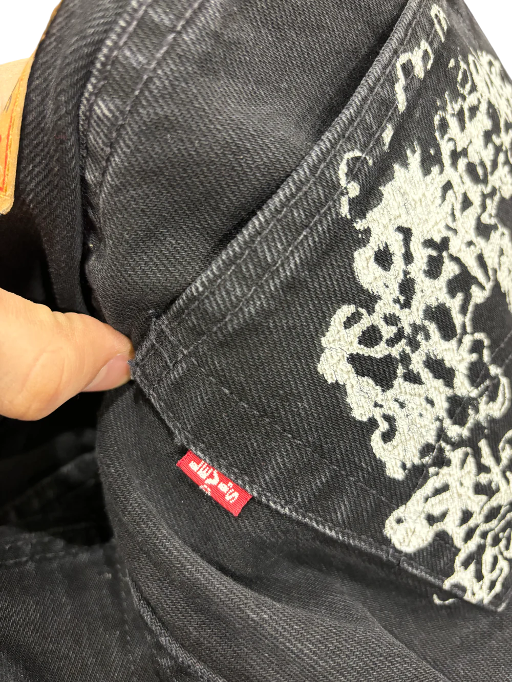 Denim Tears One Flower Black Jeans