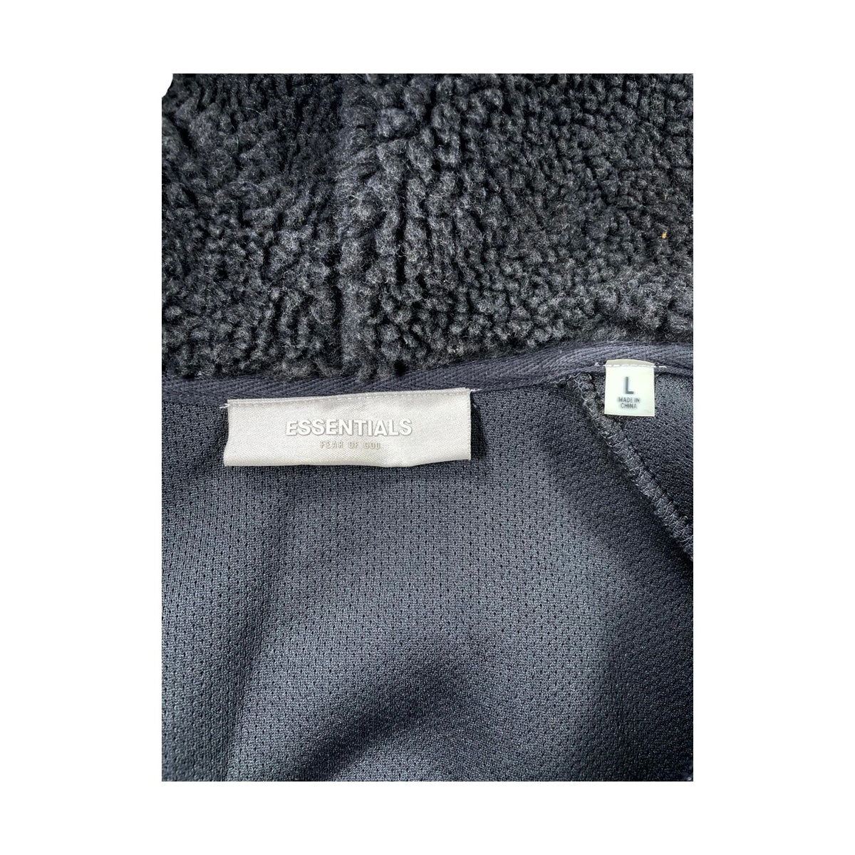 Essentials Fleece Black Hoodie