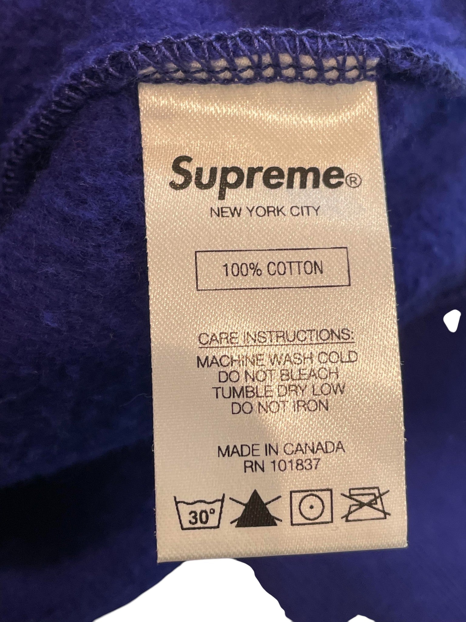 Supreme Silver Sufferer Blue Hoodie