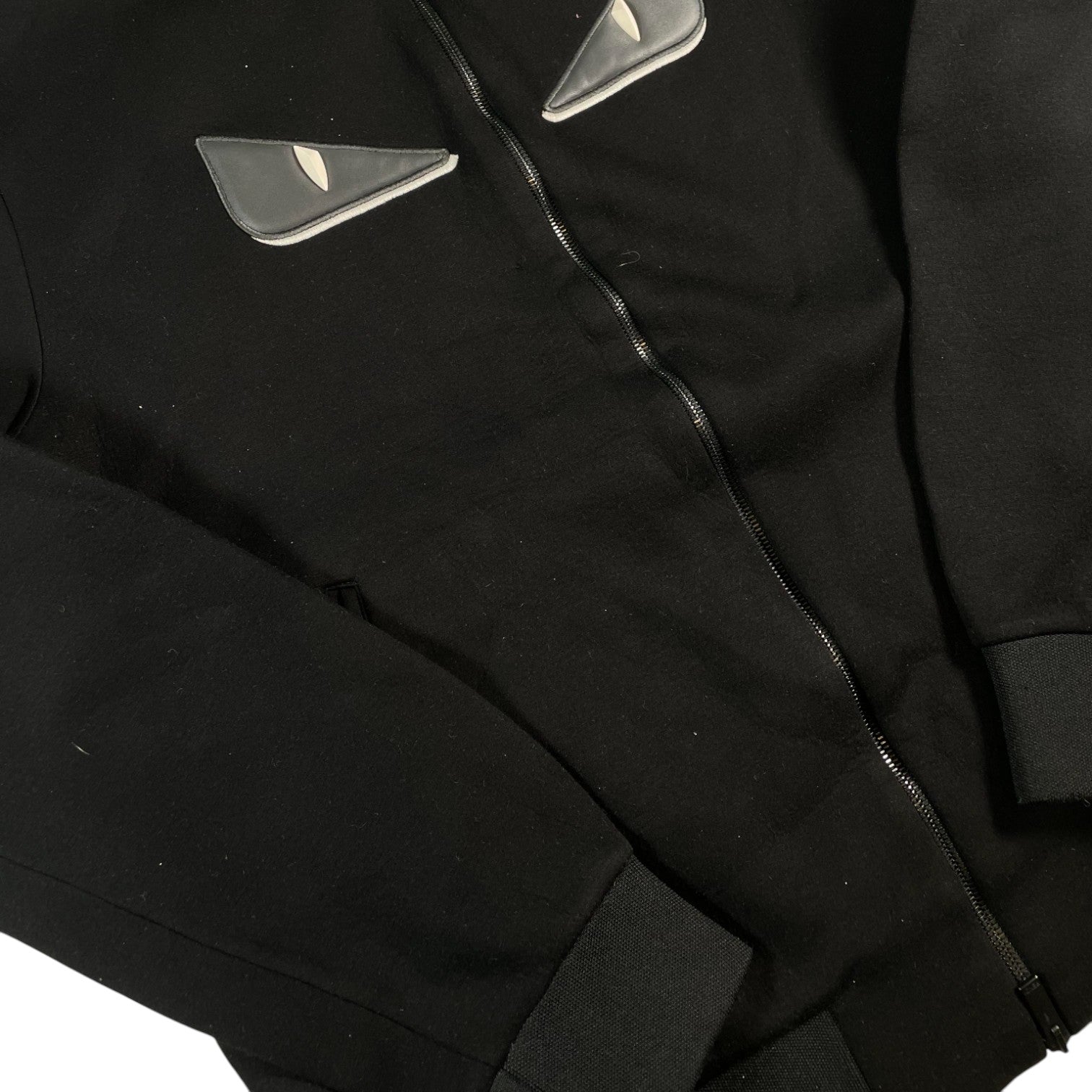 Fendi 'Monster Eyes' Black Quarter Zip