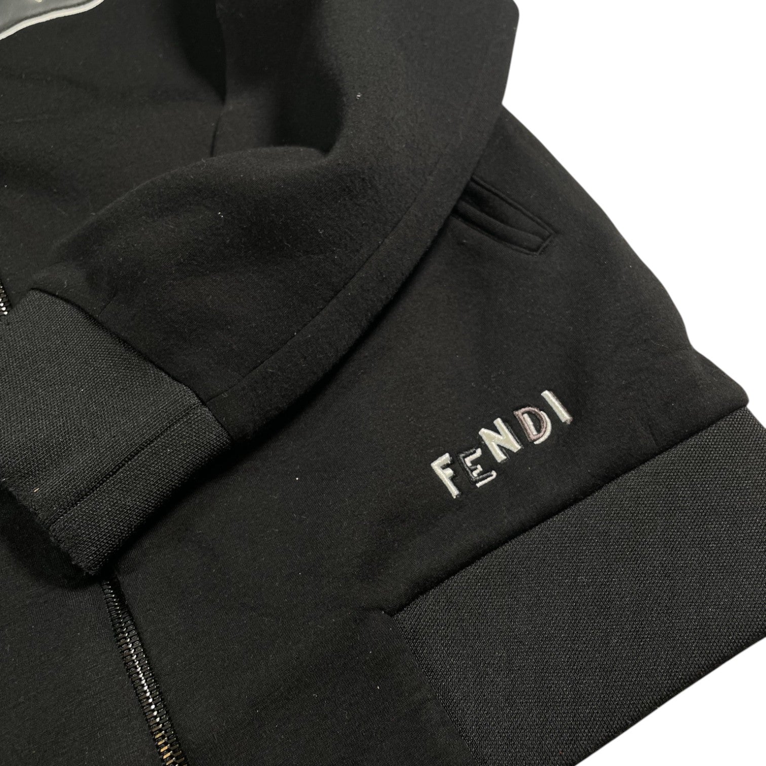 Fendi 'Monster Eyes' Black Quarter Zip